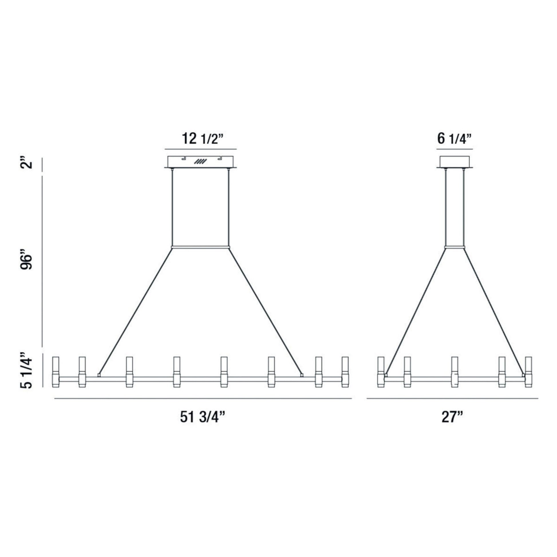 Altamont 18-Light 52" LED Grand Chandelier, Satin Nickel & Black Finish - Bees Lighting