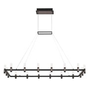 Altamont 18-Light 52" LED Grand Chandelier, Satin Nickel & Black Finish - Bees Lighting