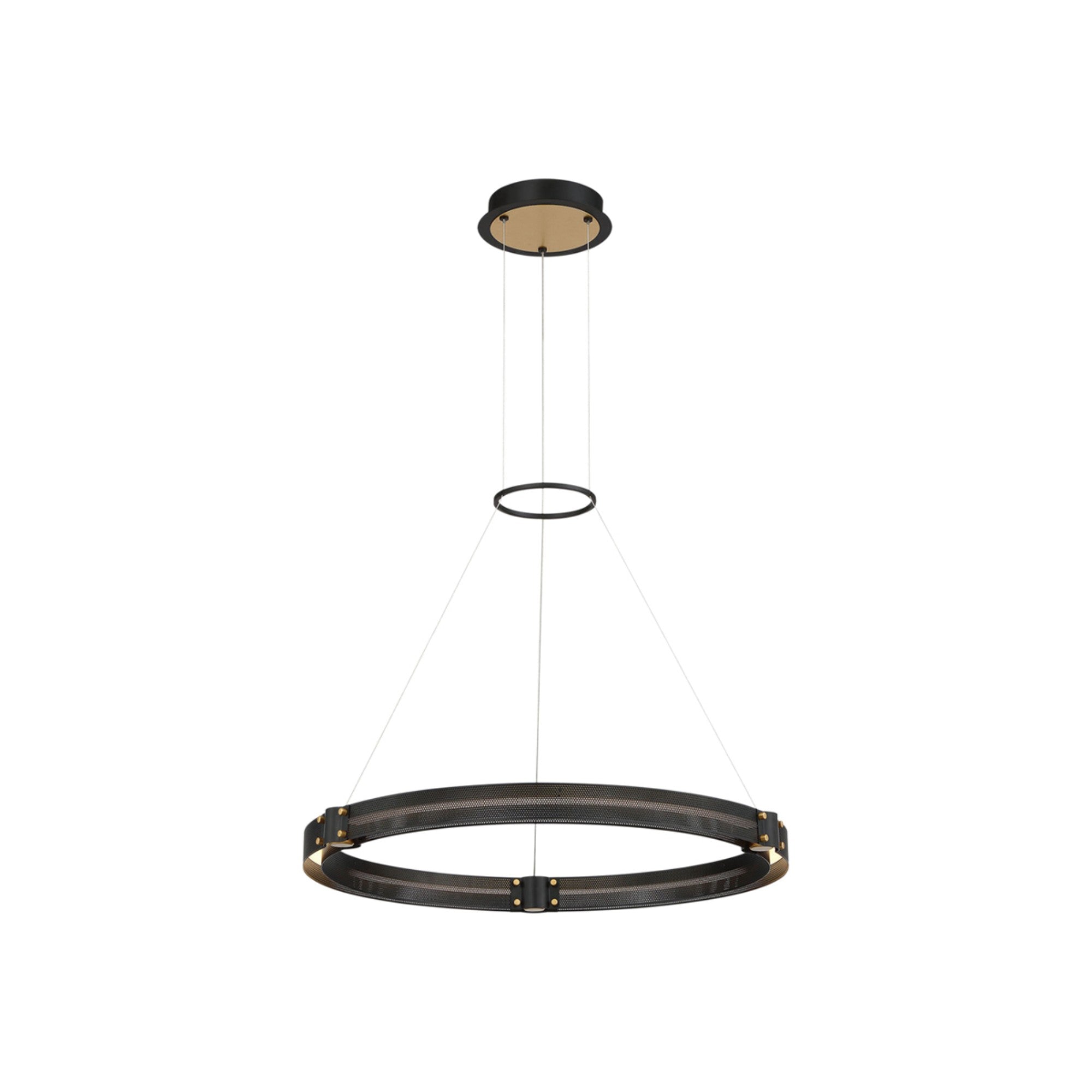 Admiral 29" LED Pendant, Gold & Black Finish - Bees Lighting