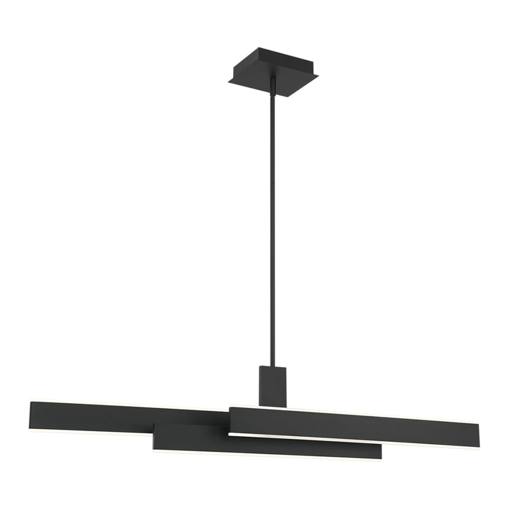 Cameno 45" LED Linear Chandelier, Black Finish - Bees Lighting