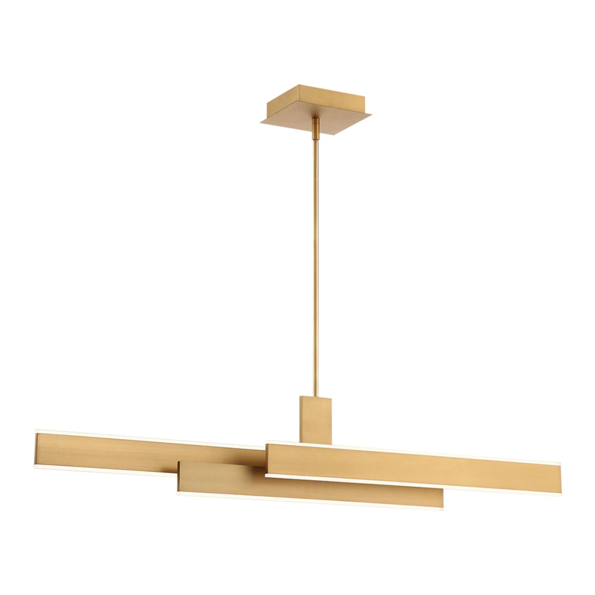 Cameno 45" LED Linear Chandelier, Gold Finish - Bees Lighting