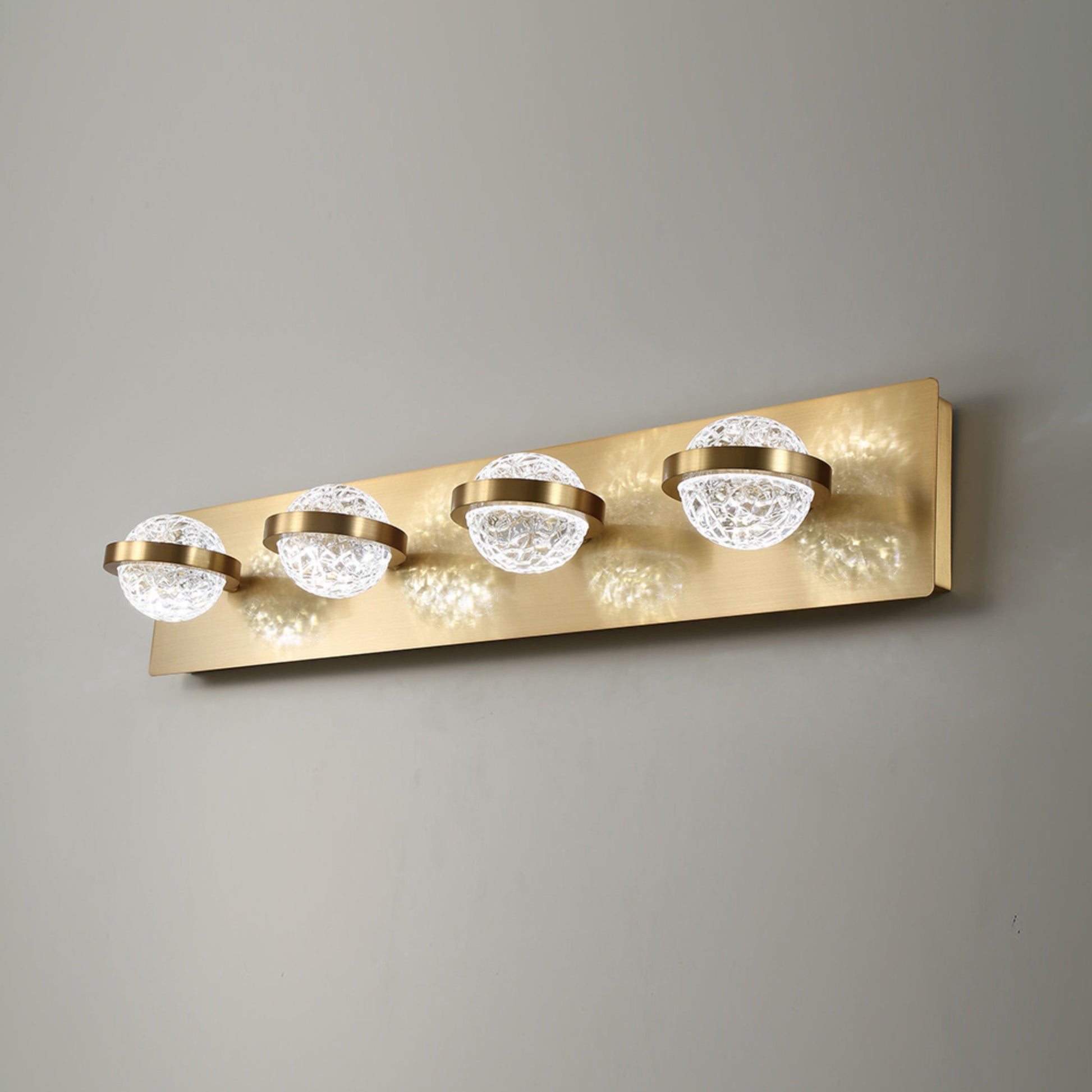 Ryder 4-Light 26" LED Vanity, Gold Finish - Bees Lighting