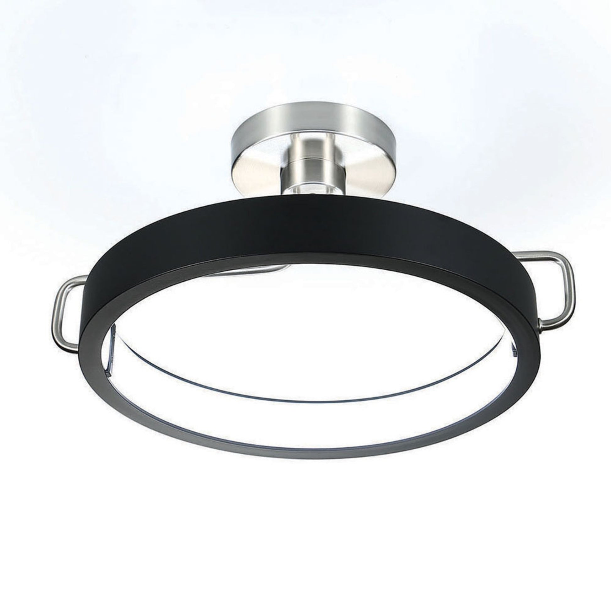 Pemberton 18" LED Pendant, Nickel & Black Finish - Bees Lighting