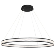 Forster 60" LED Grand Chandelier, Black Finish - Bees Lighting