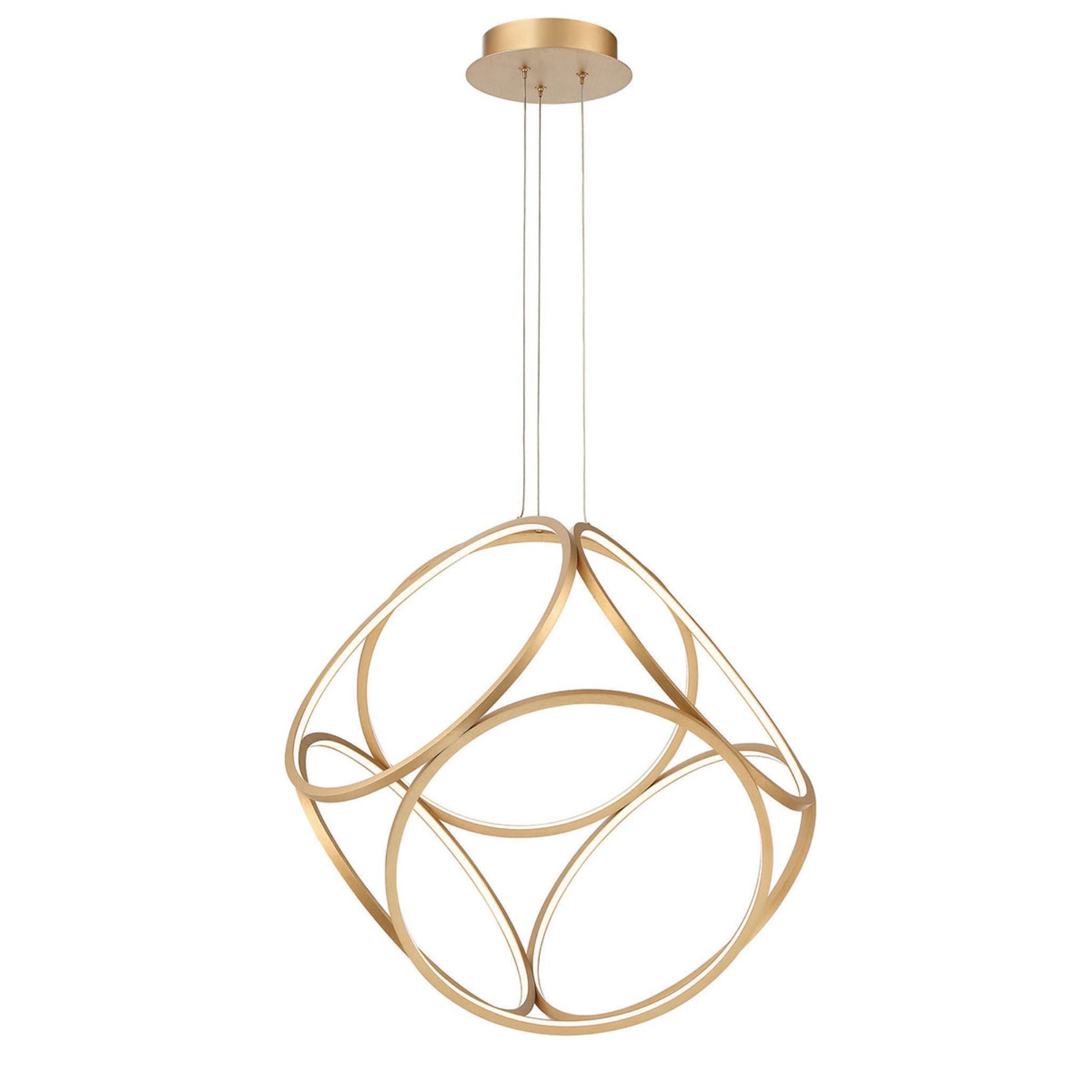 Glenview 24" LED Pendant, Brushed Gold Finish - Bees Lighting