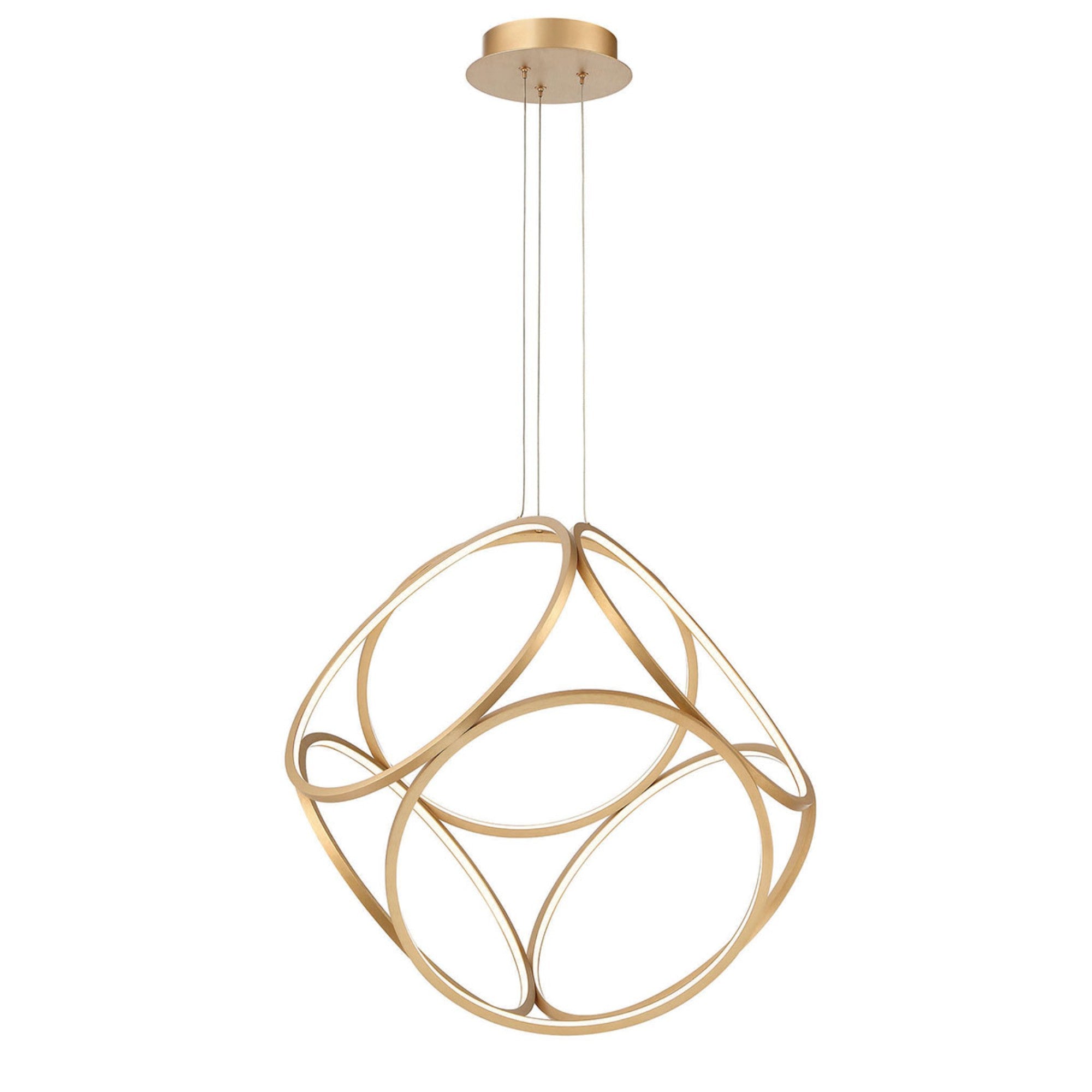 Glenview 24" LED Pendant, Brushed Gold Finish - Bees Lighting