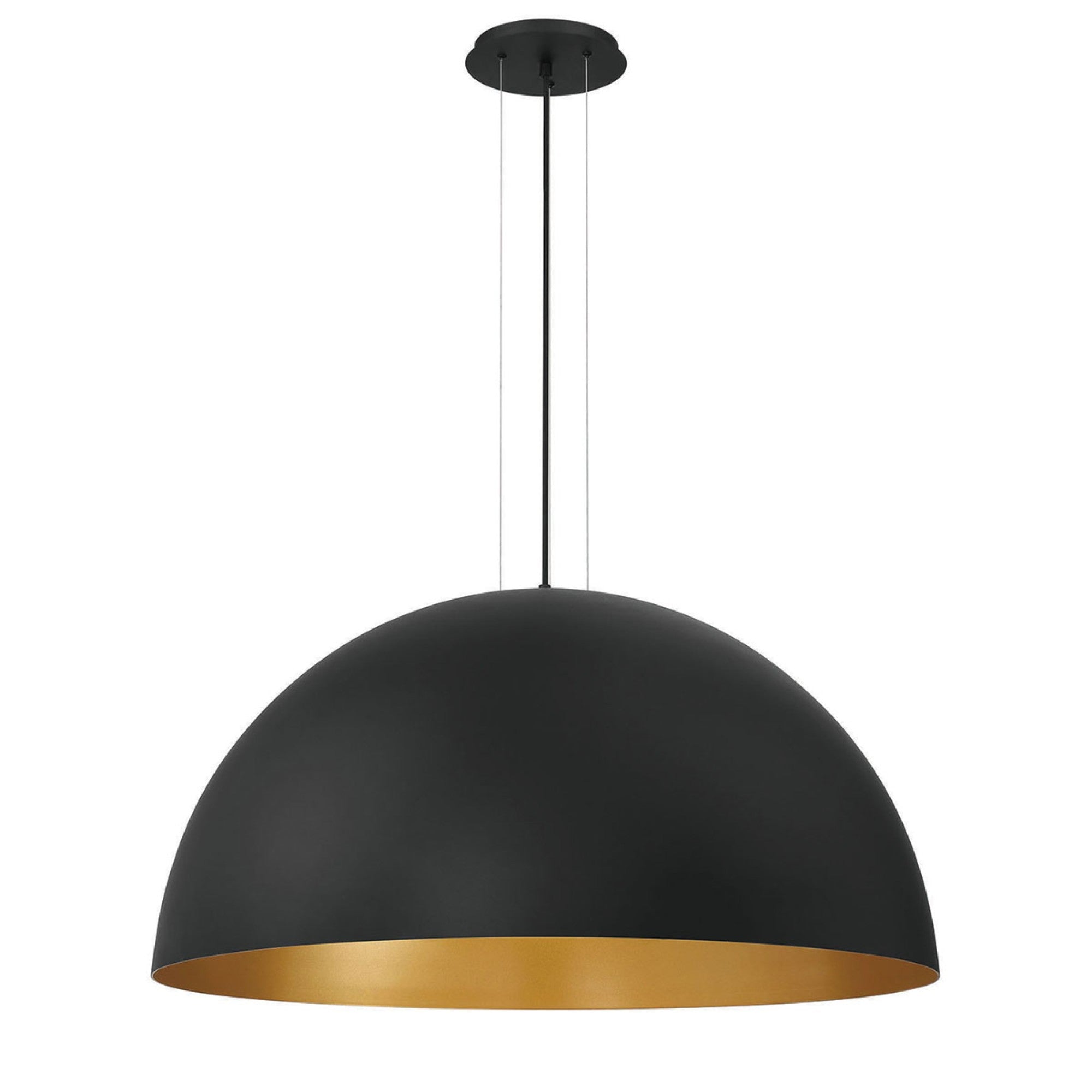 Laverton 36" LED Chandelier, Gold & Black Finish - Bees Lighting