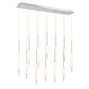 Cumberland 12-Light 40" LED Multi Drop Chandelier, Satin Nickel Finish - Bees Lighting