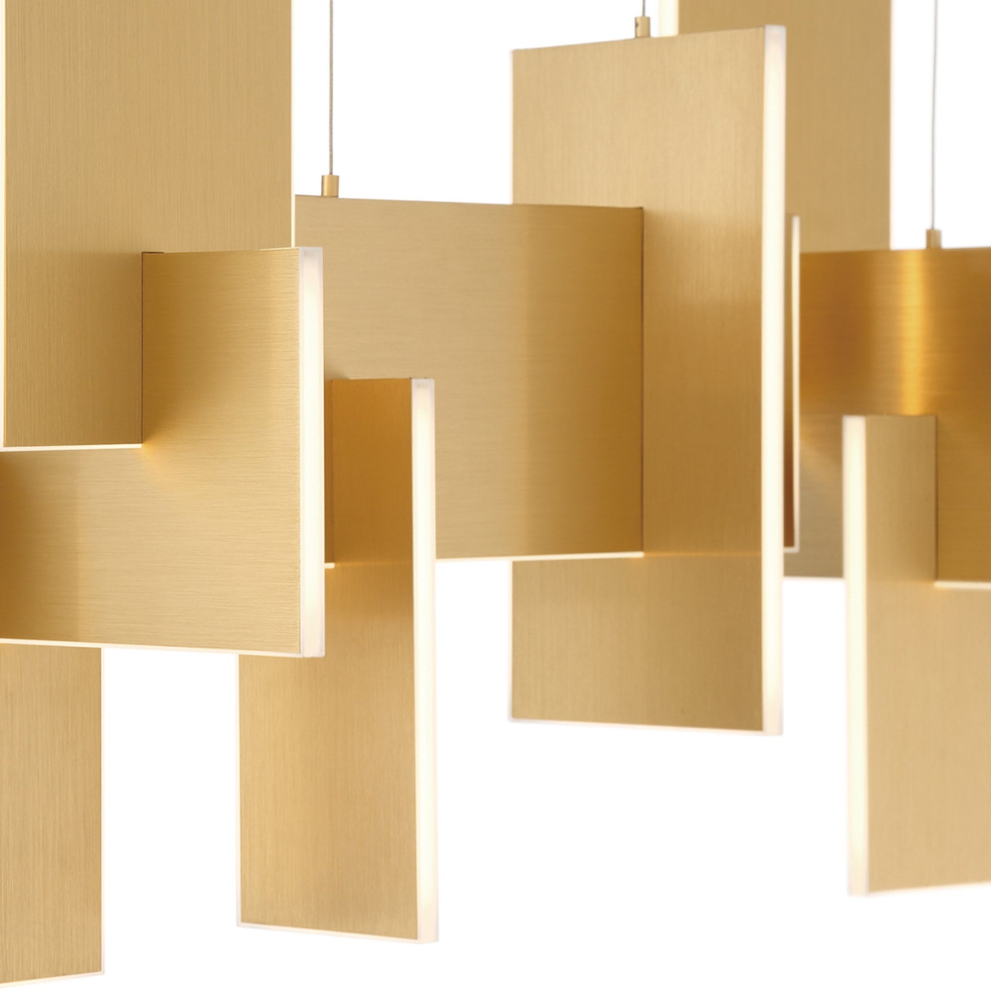 Coburg 3-Light 33" LED Chandelier, Gold Finish - Bees Lighting
