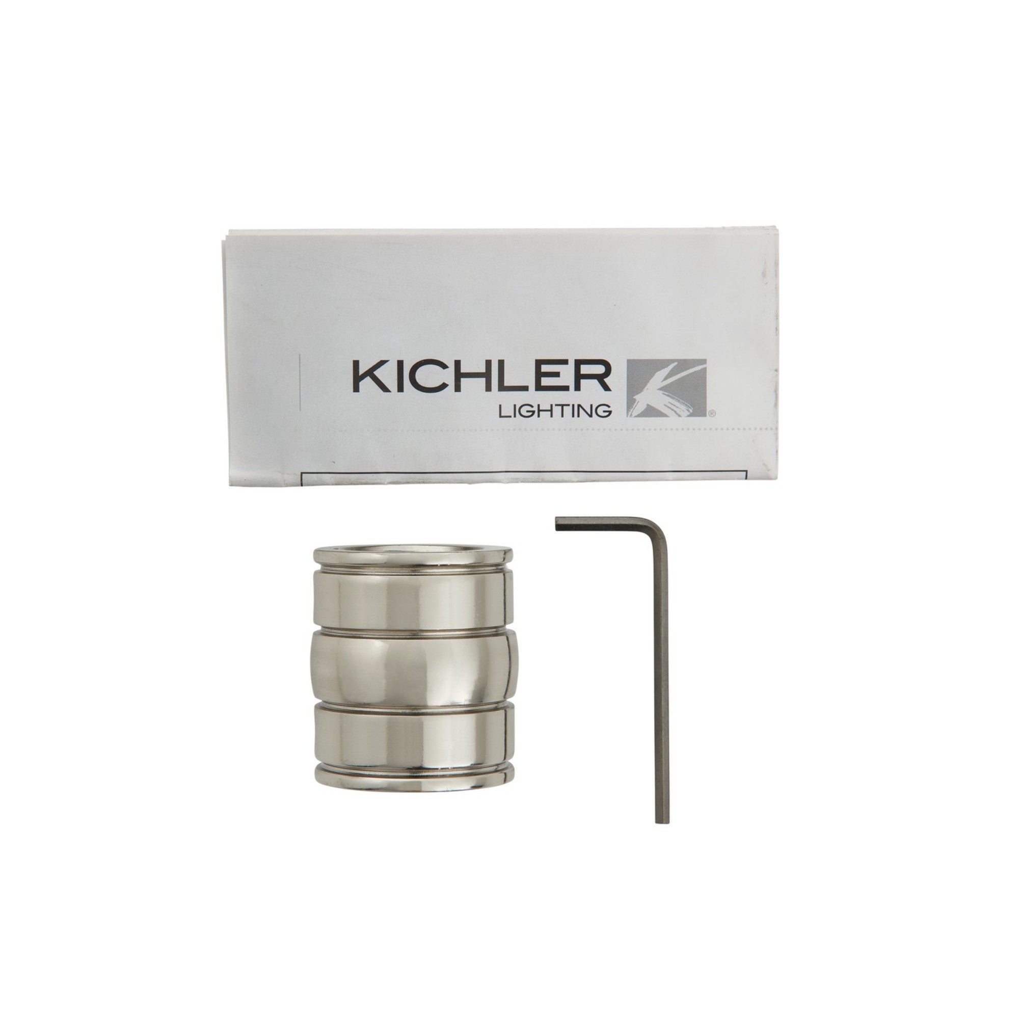 Kichler Downrod Coupler, Polished Nickel Finish - Bees Lighting