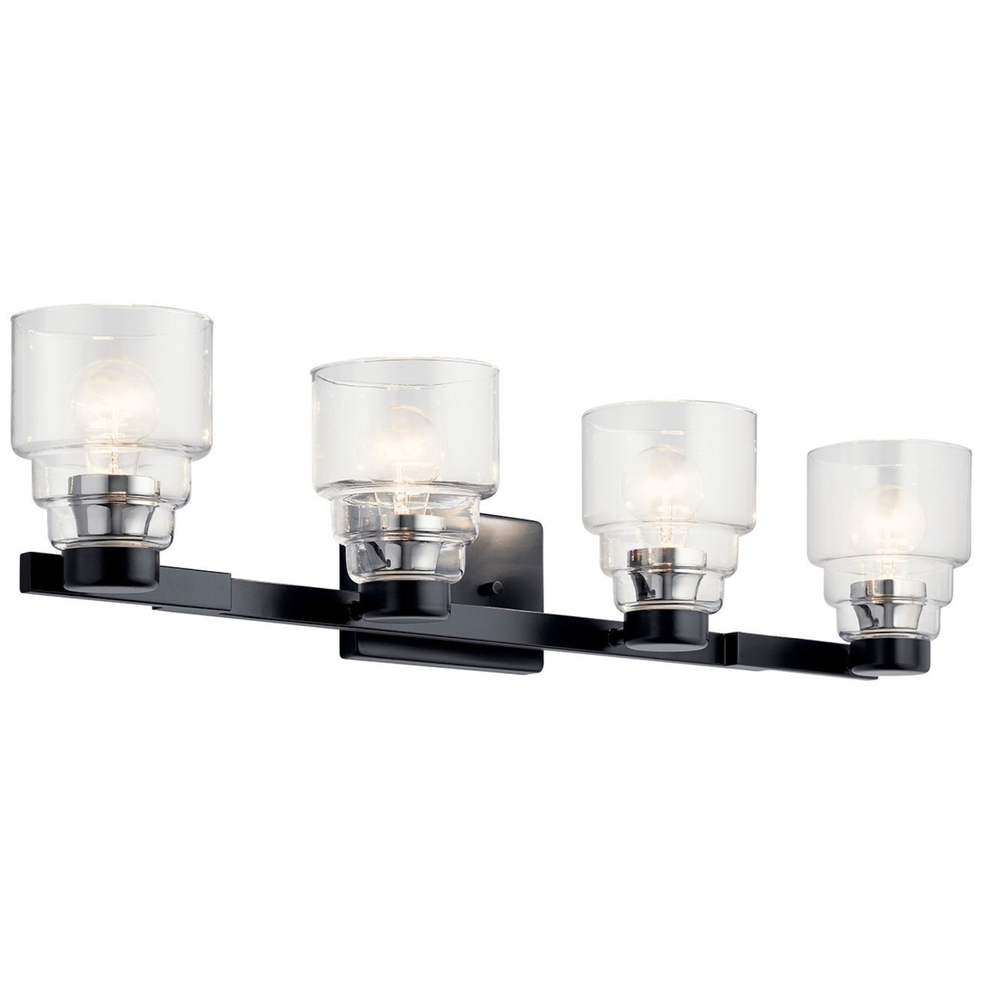 Vionnet 34" 4-Light Bath Vanity Light, Black Finish - Bees Lighting