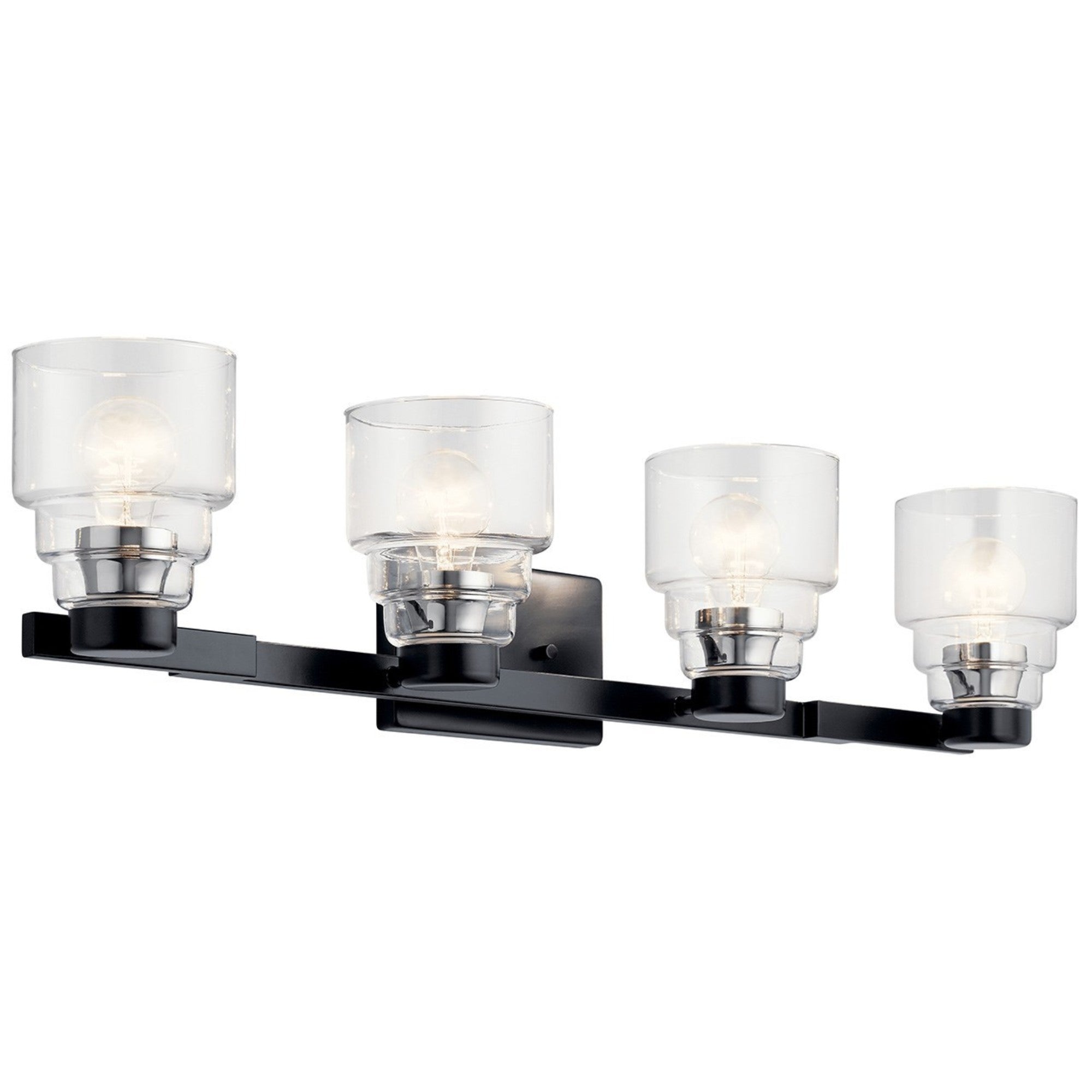Vionnet 34" 4-Light Bath Vanity Light, Black Finish - Bees Lighting