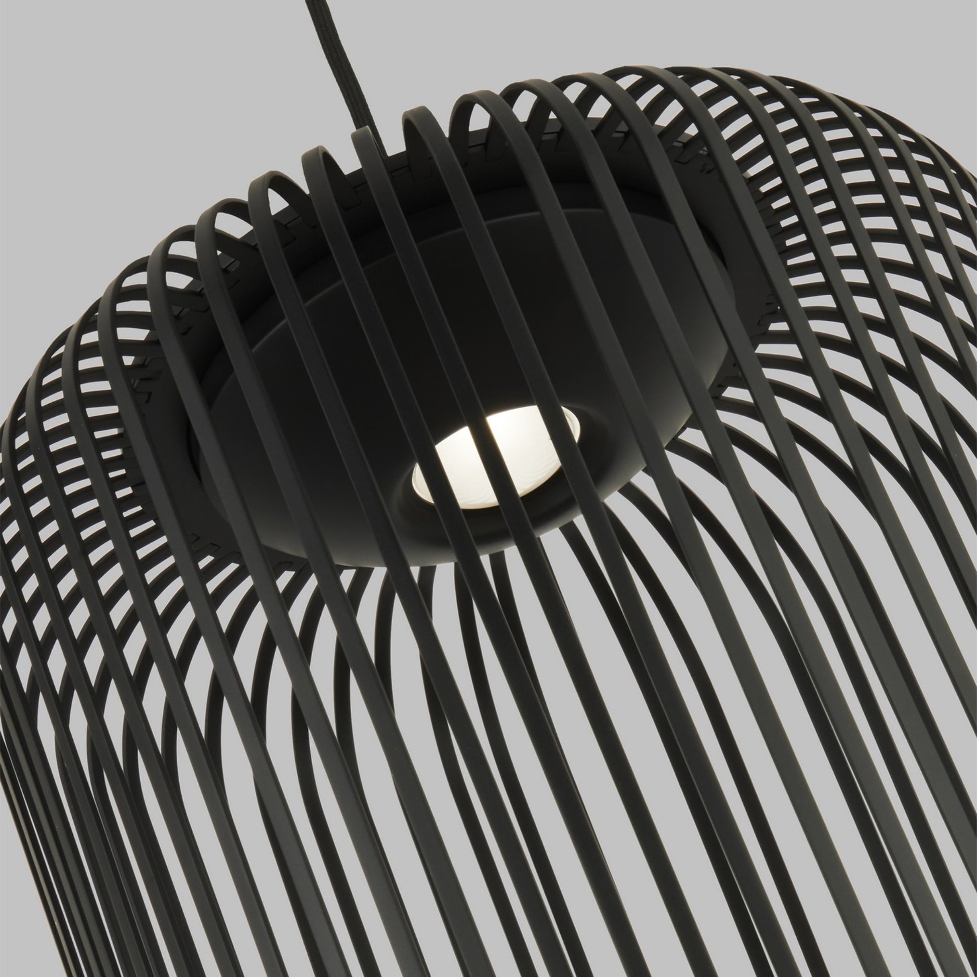 Kai 12" LED Pendant, Nightshade Black Finish - Bees Lighting