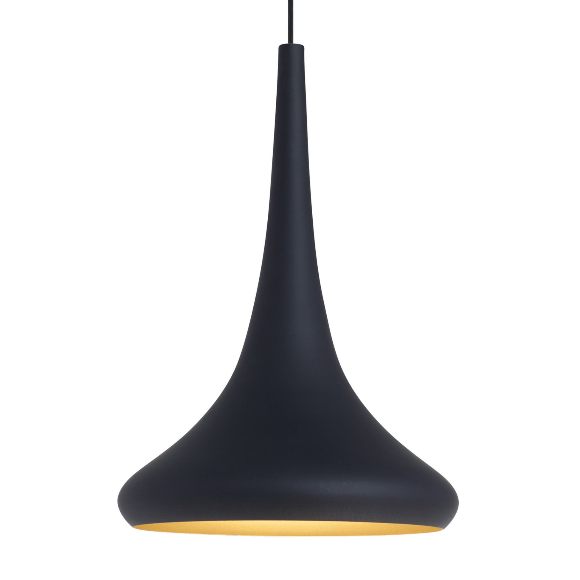 Visual Comfort Modern - Noema 14" Pendant, Black/Gold Finish | Bees Lighting
