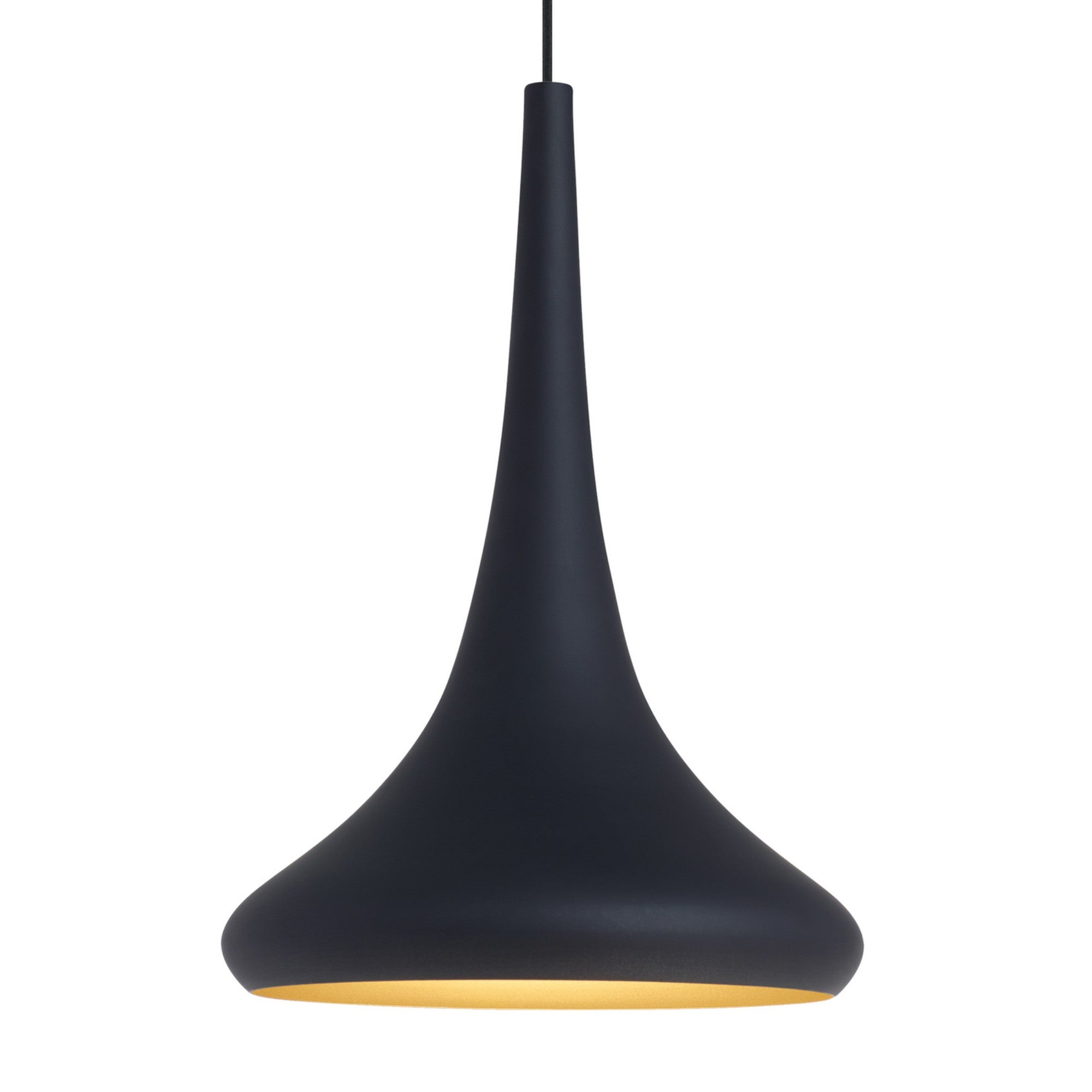 Visual Comfort Modern - Noema 14" Pendant, Black/Gold Finish | Bees Lighting