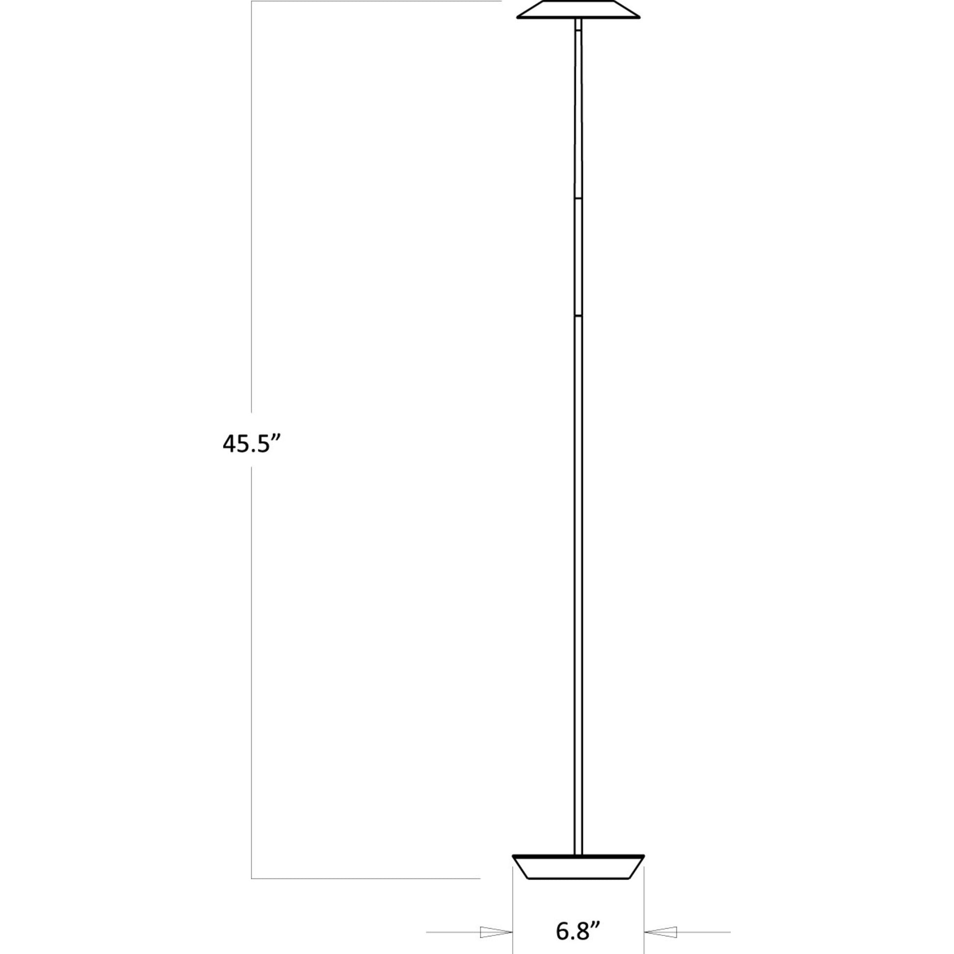 Royyo Silver with Silver Contemporary LED Floor Lamp with USB Port - Bees Lighting