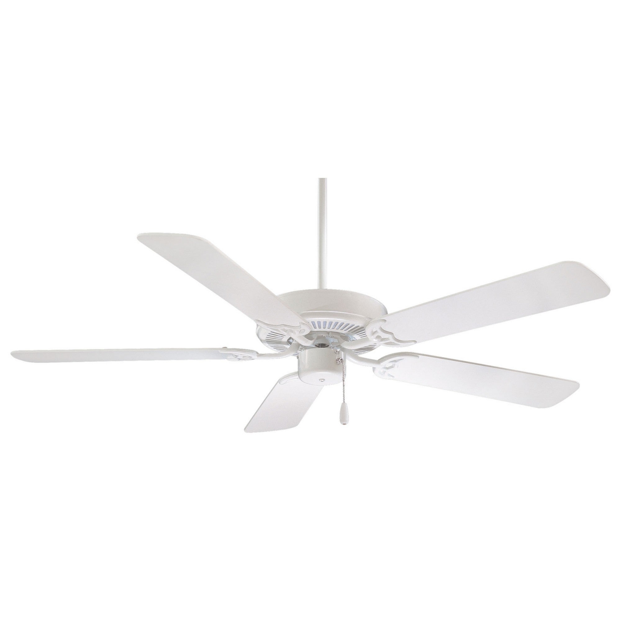 Contractor 52 Inch Ceiling Fan with Pull Chain, White - Bees Lighting