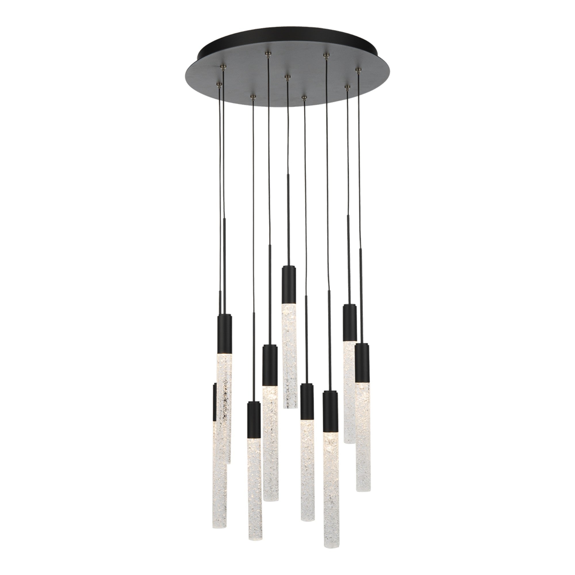 Magic 17" 9-Light LED Pendant, Black Finish - Bees Lighting