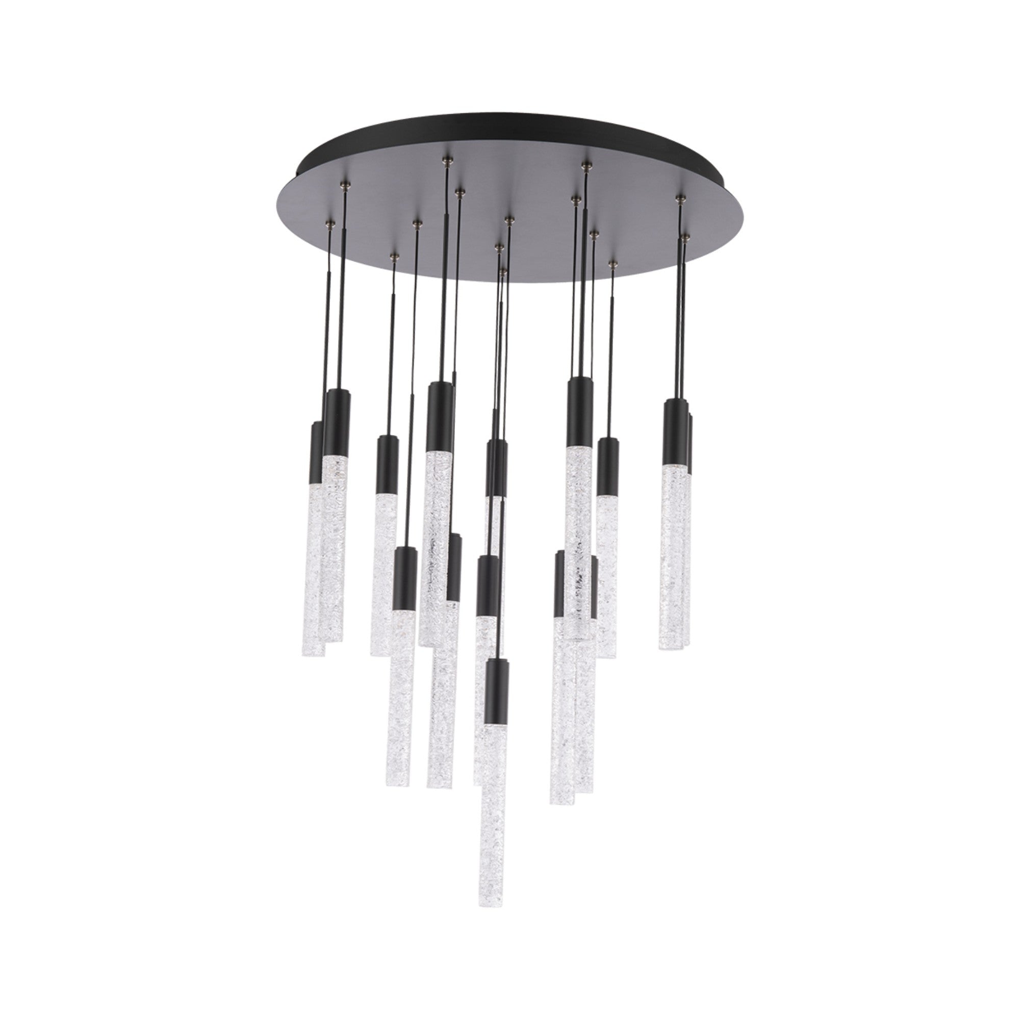 Magic 23" 15-Light LED Pendant, Black Finish - Bees Lighting
