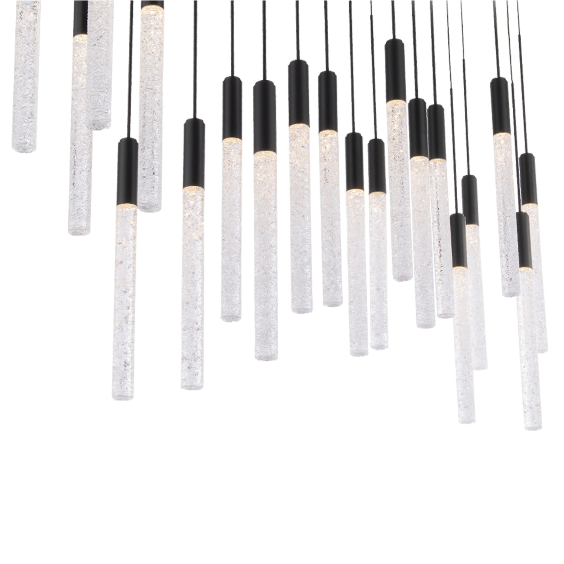Magic 54" 23-Light LED Linear Pendant, Black Finish - Bees Lighting