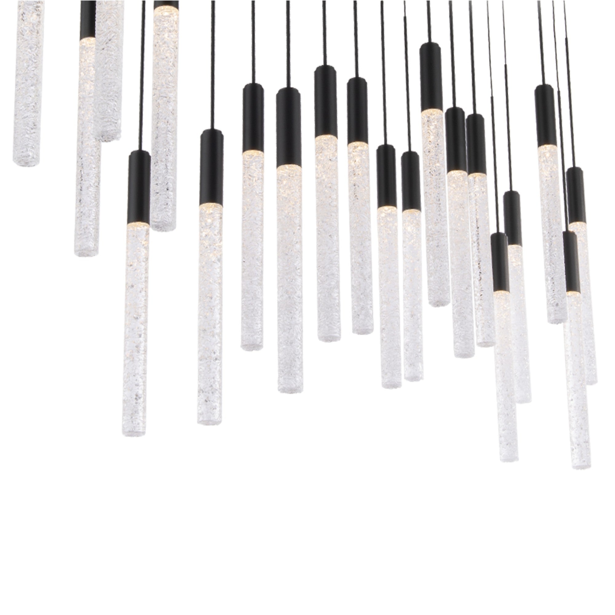 Magic 54" 23-Light LED Linear Pendant, Black Finish - Bees Lighting