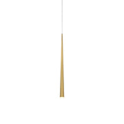Cascade 28" LED Mini Pendant, Aged Brass Finish, Crystal Cap - Bees Lighting
