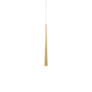 Cascade 37" LED Mini Pendant, Aged Brass Finish, Etched Cap - Bees Lighting