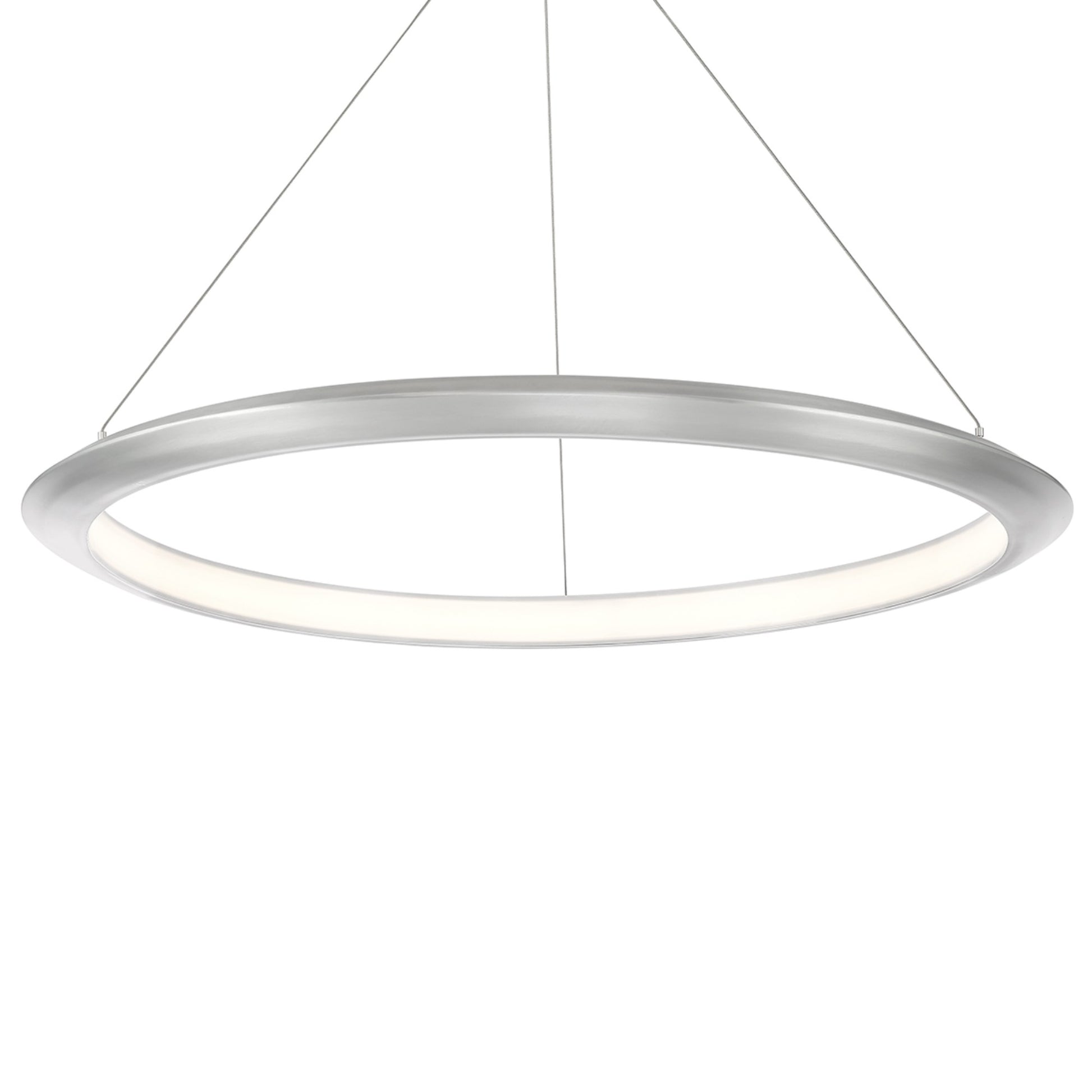 The Ring 36" LED Pendant, 2700K, Brushed Aluminum Finish - Bees Lighting