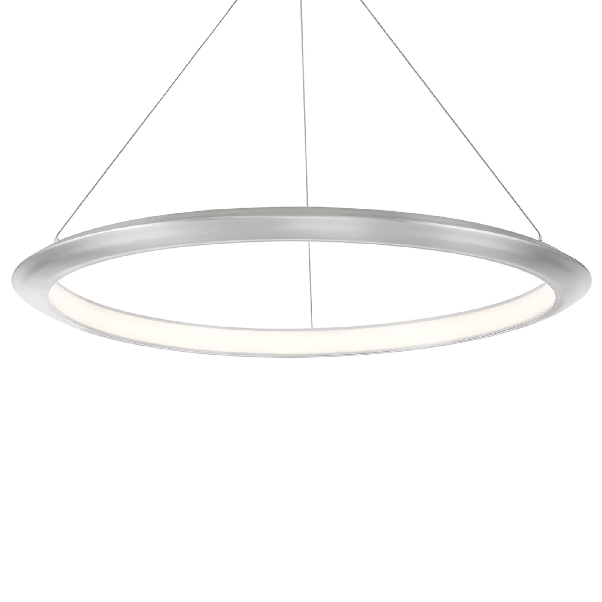 The Ring 36" LED Pendant, 3500K, Brushed Aluminum Finish - Bees Lighting