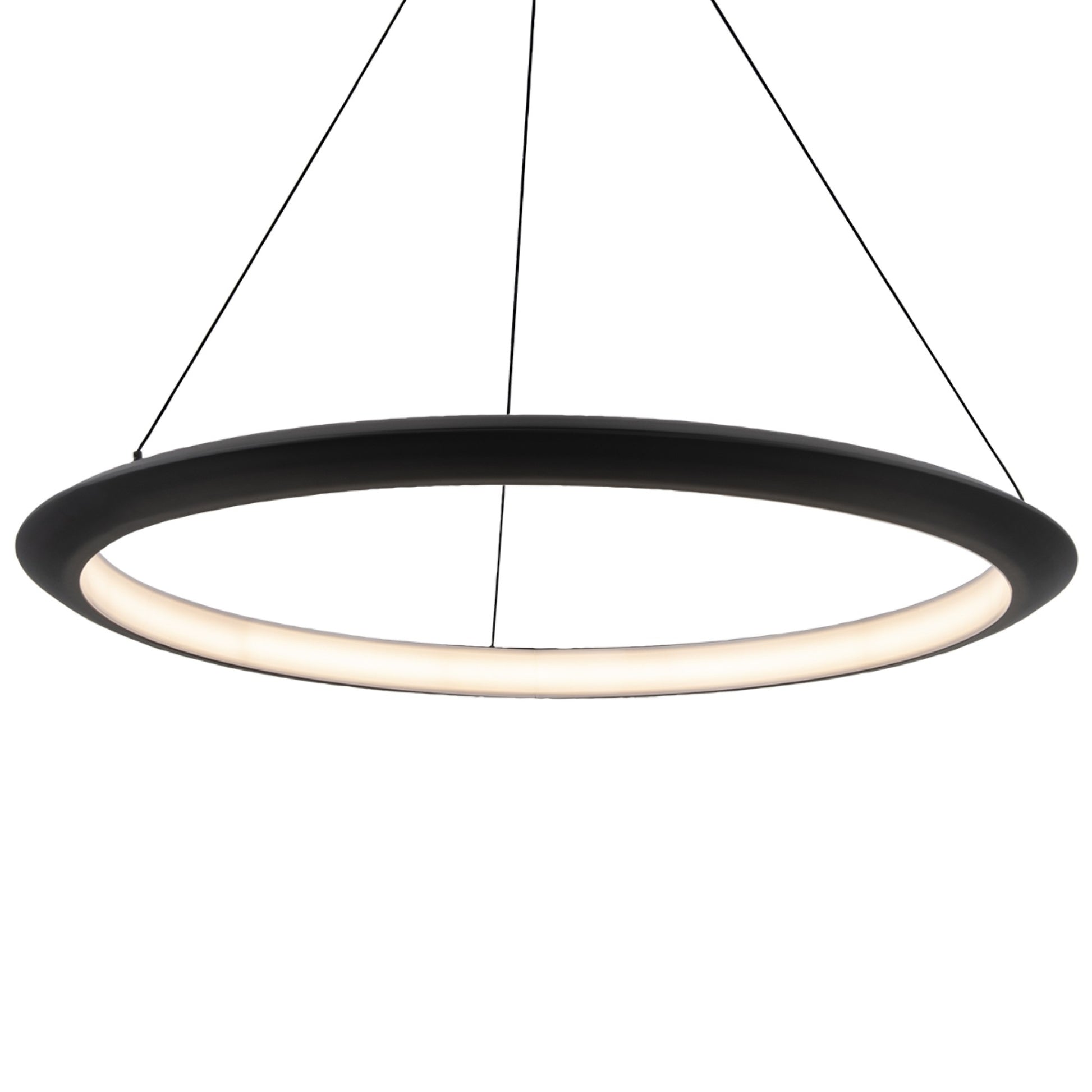 The Ring 36" LED Pendant, 3500K, Black Finish - Bees Lighting