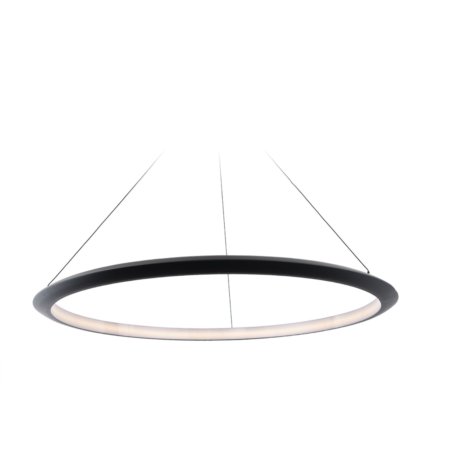 The Ring 48" LED Pendant, 3500K, Black Finish - Bees Lighting
