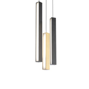 Chaos 12" 3-Light LED Pendant, Black/Aged Brass Finish - Bees Lighting