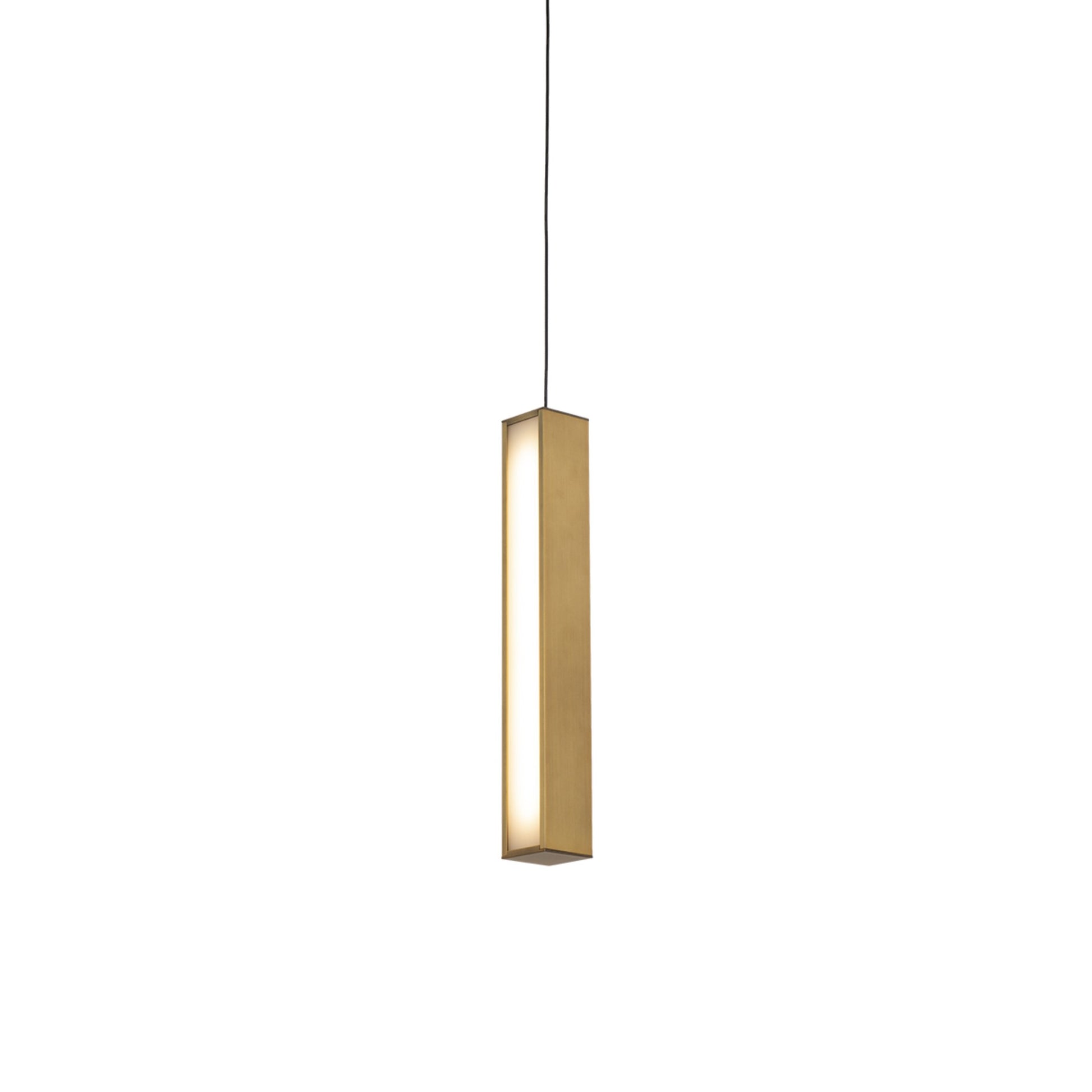Chaos 14" LED Mini Pendant, Aged Brass Finish - Bees Lighting