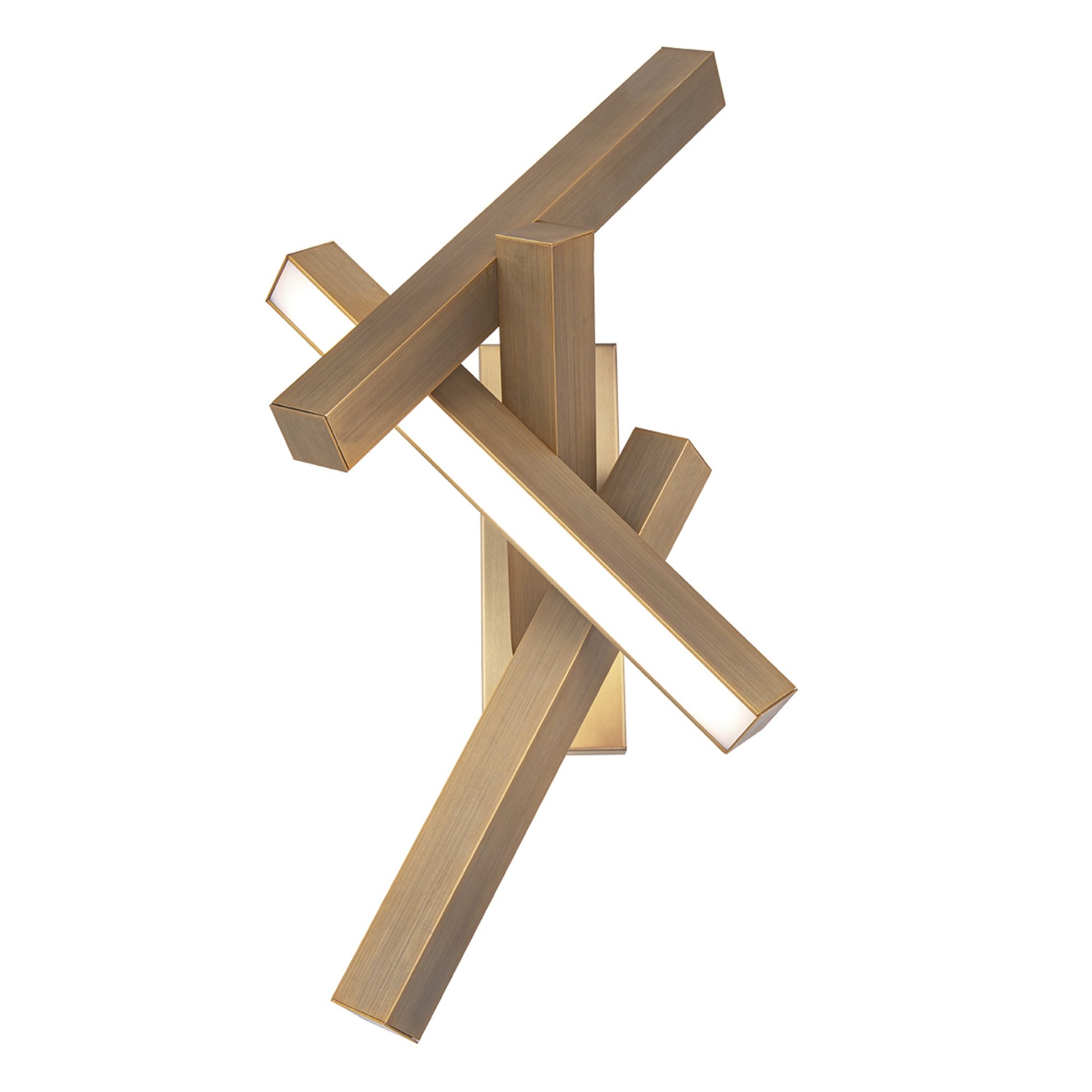 Chaos 32" LED Wall Sconce, Aged Brass Finish - Bees Lighting