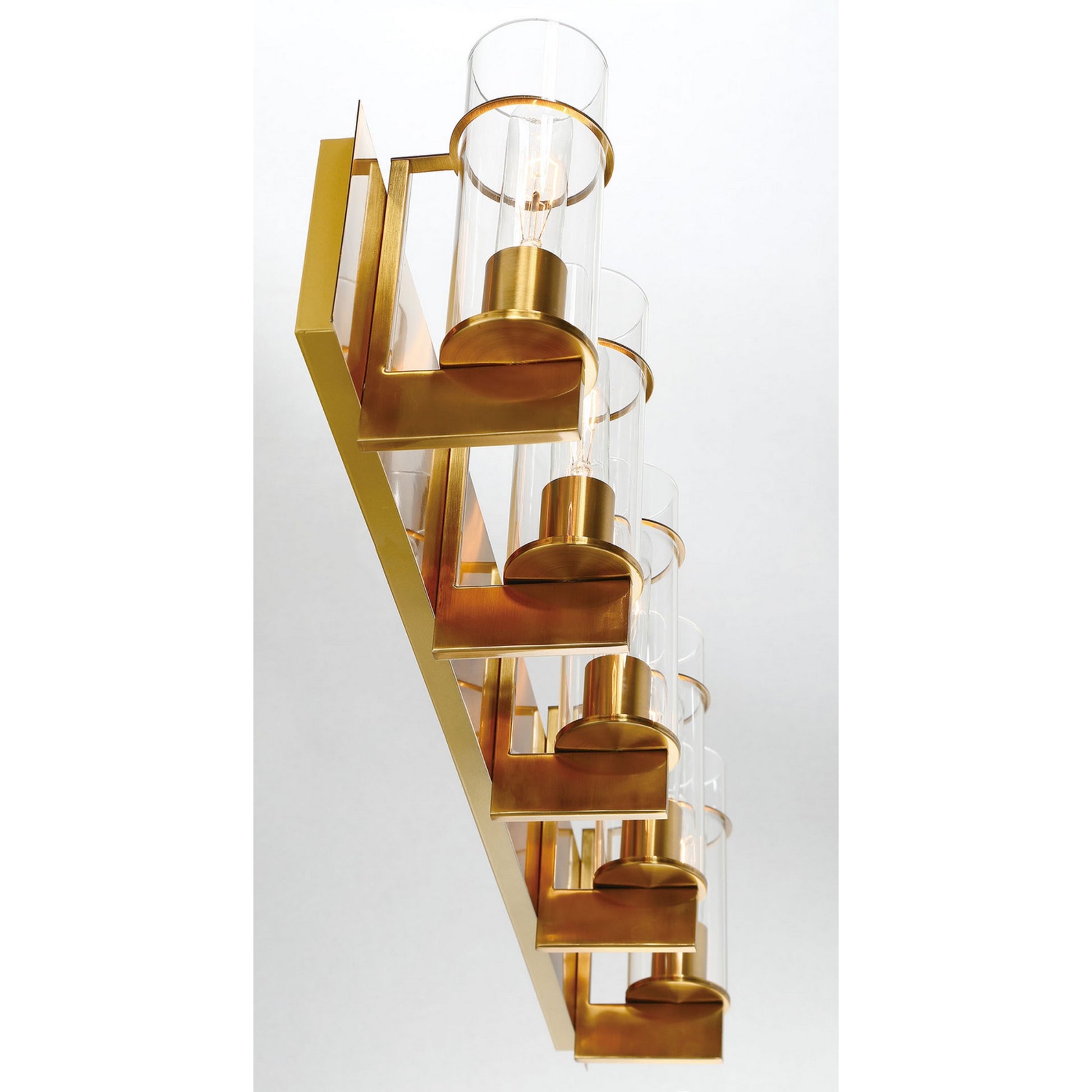 Pista 5-Light 34" Vanity, Gold Finish - Bees Lighting