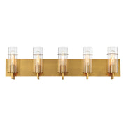 Pista 5-Light 34" Vanity, Gold Finish - Bees Lighting