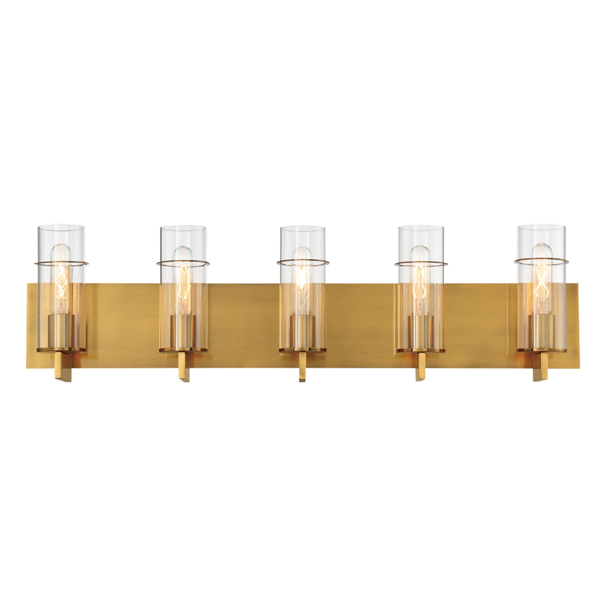 Pista 5-Light 34" Vanity, Gold Finish - Bees Lighting