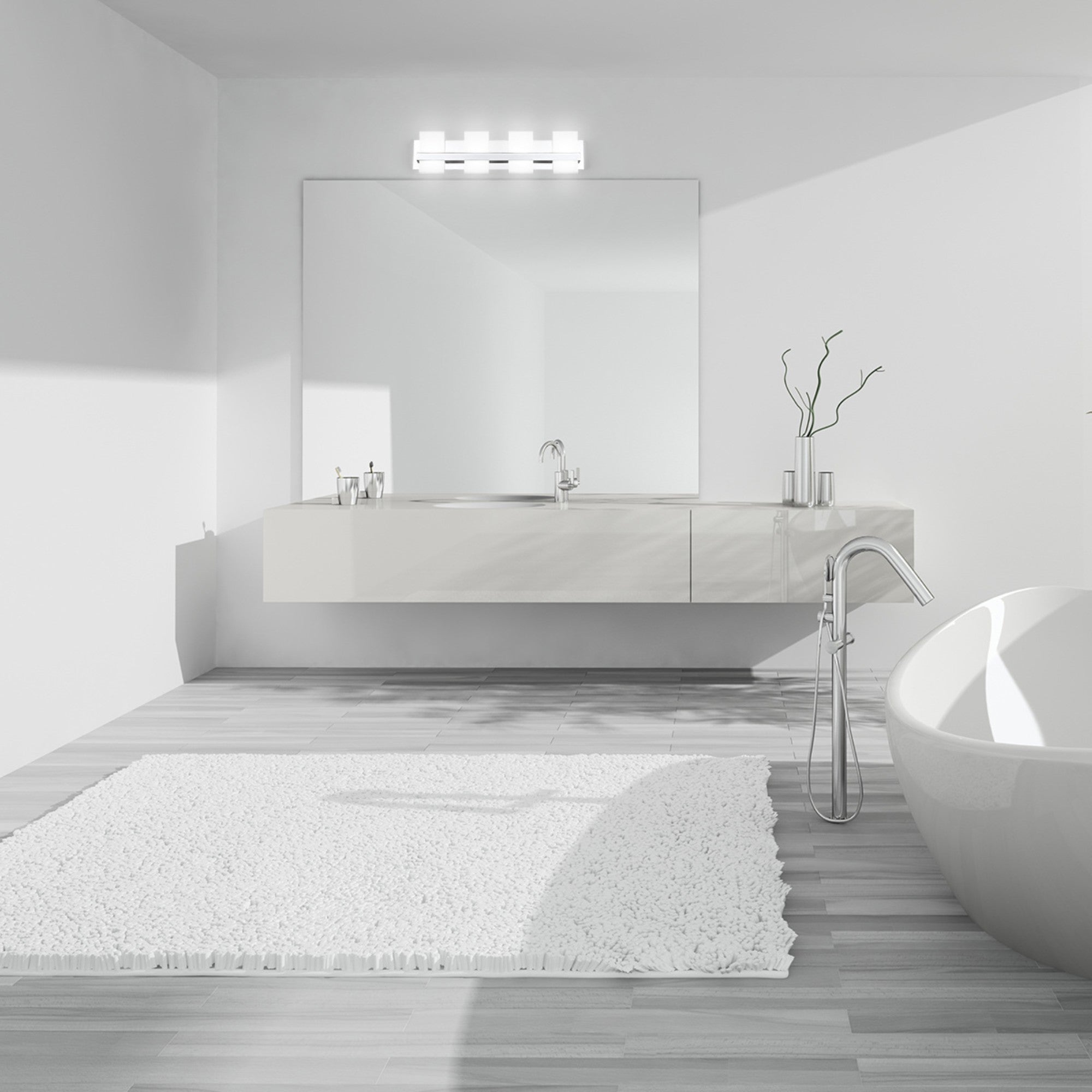 Cambridge 4-Light 29" LED Vanity, Chrome Finish - Bees Lighting
