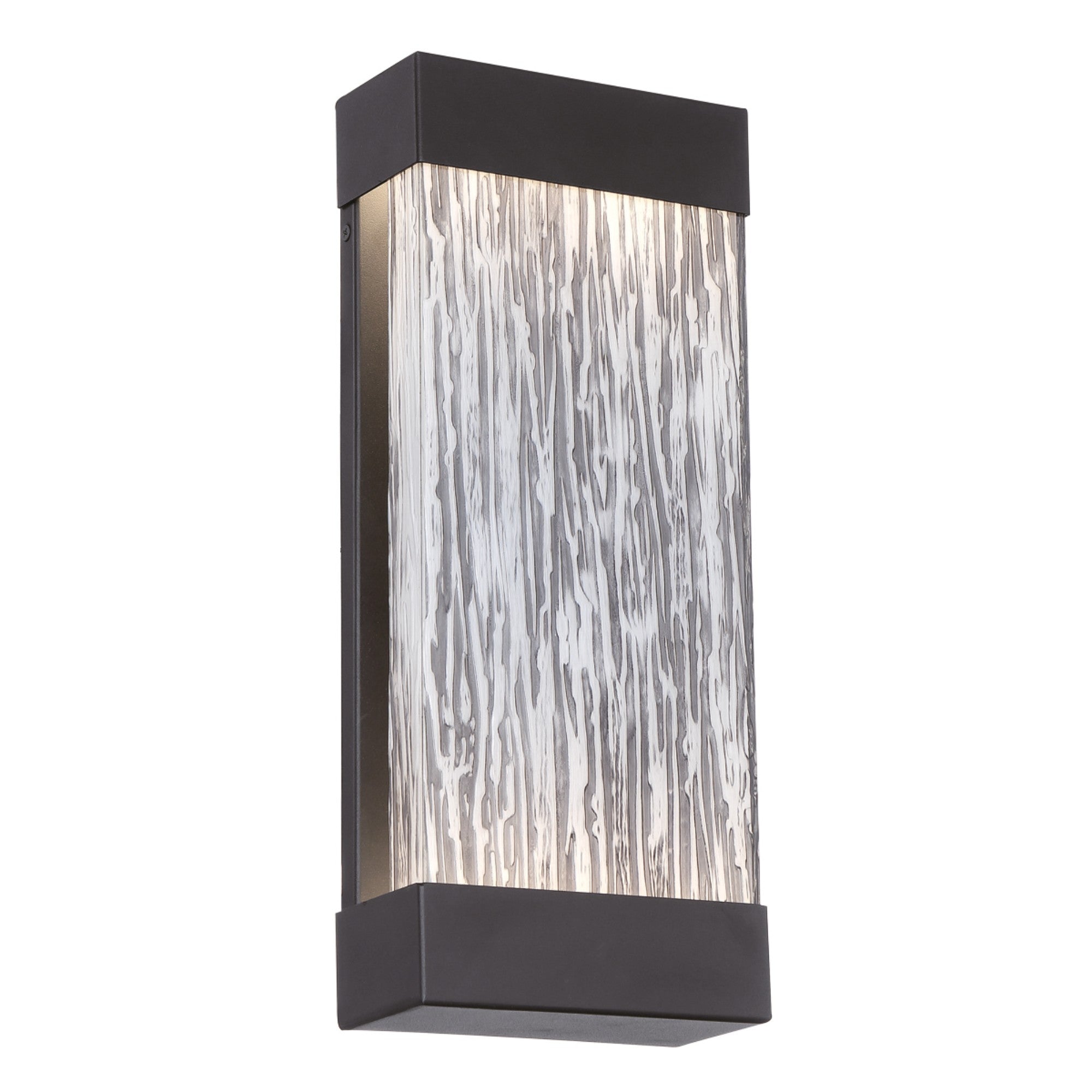 Tiffany 17" LED Outdoor Wall Sconce, Black Finish - Bees Lighting