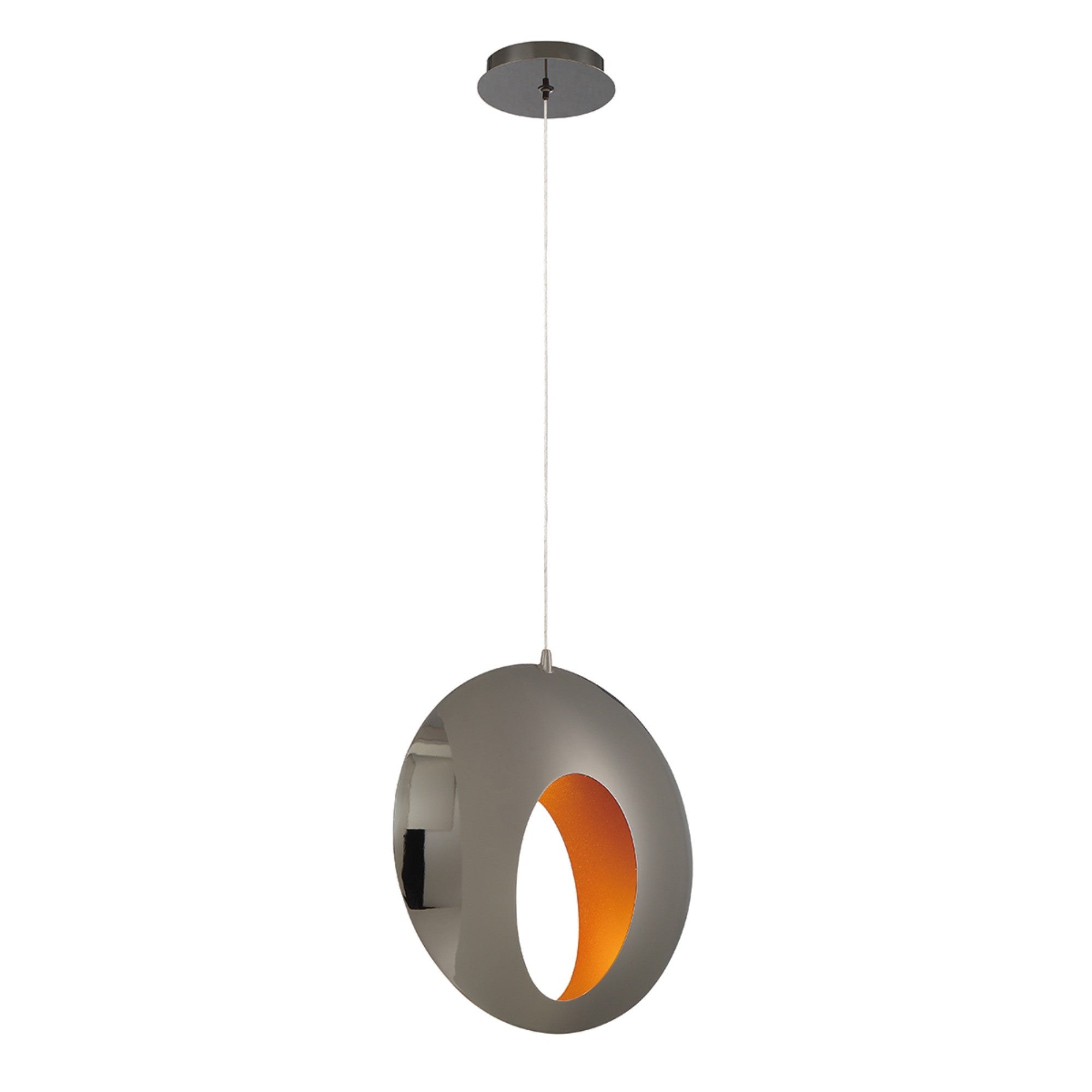 Arlington 14" LED Pendant, Chrome Finish - Bees Lighting