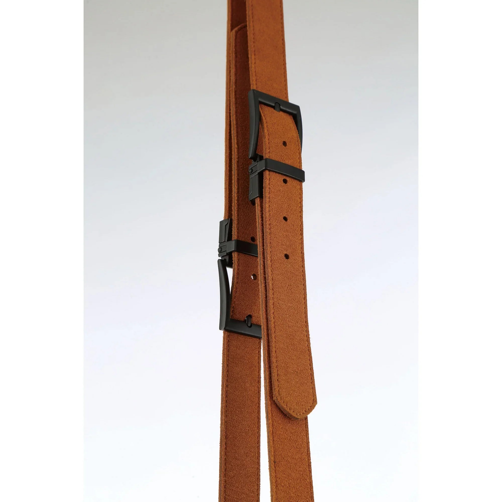 Harbourview 41" LED Linear Chandelier, Brushed Silver Finish with Leather Straps - Bees Lighting