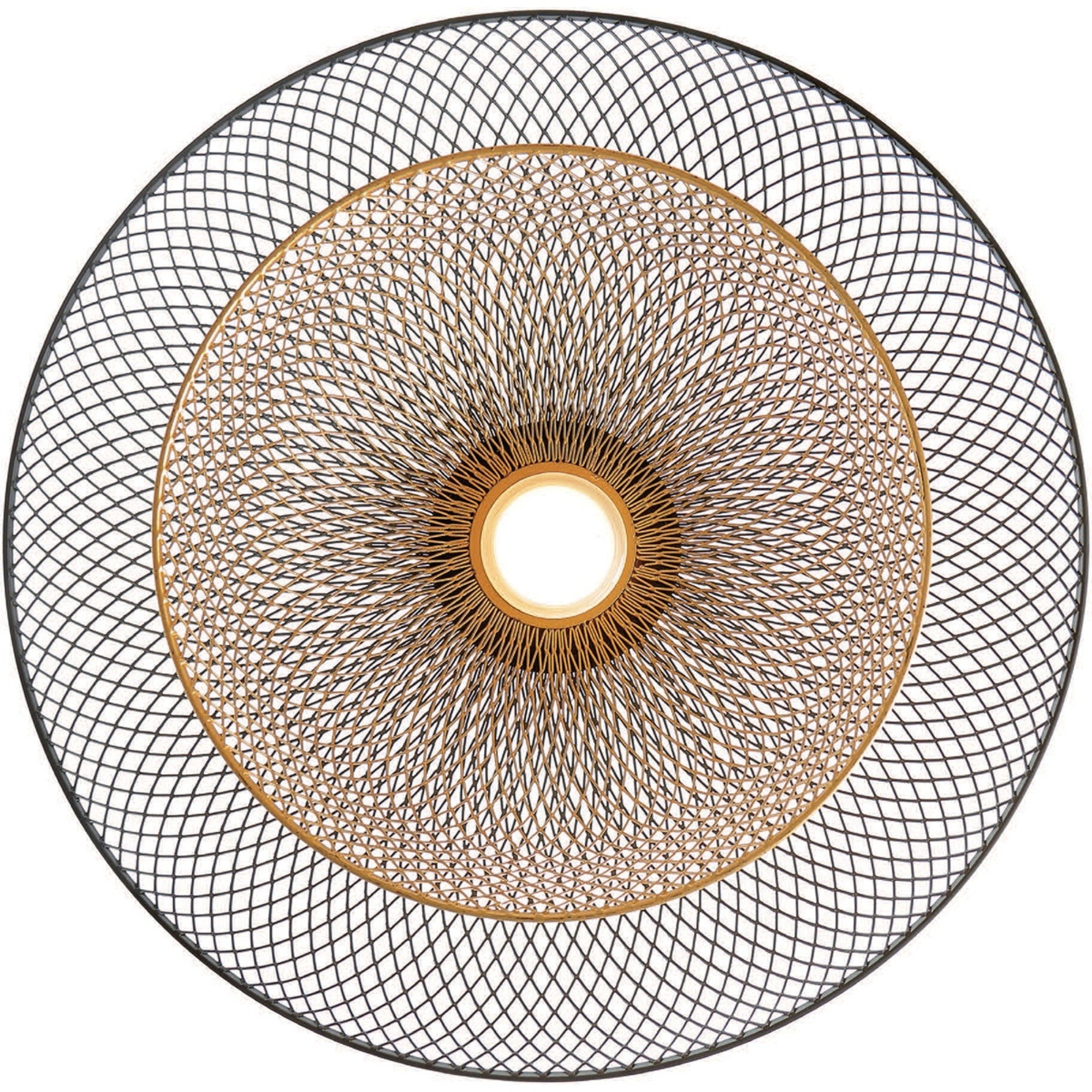 Kenmore 16" LED Pendant, Black & Gold Finish - Bees Lighting