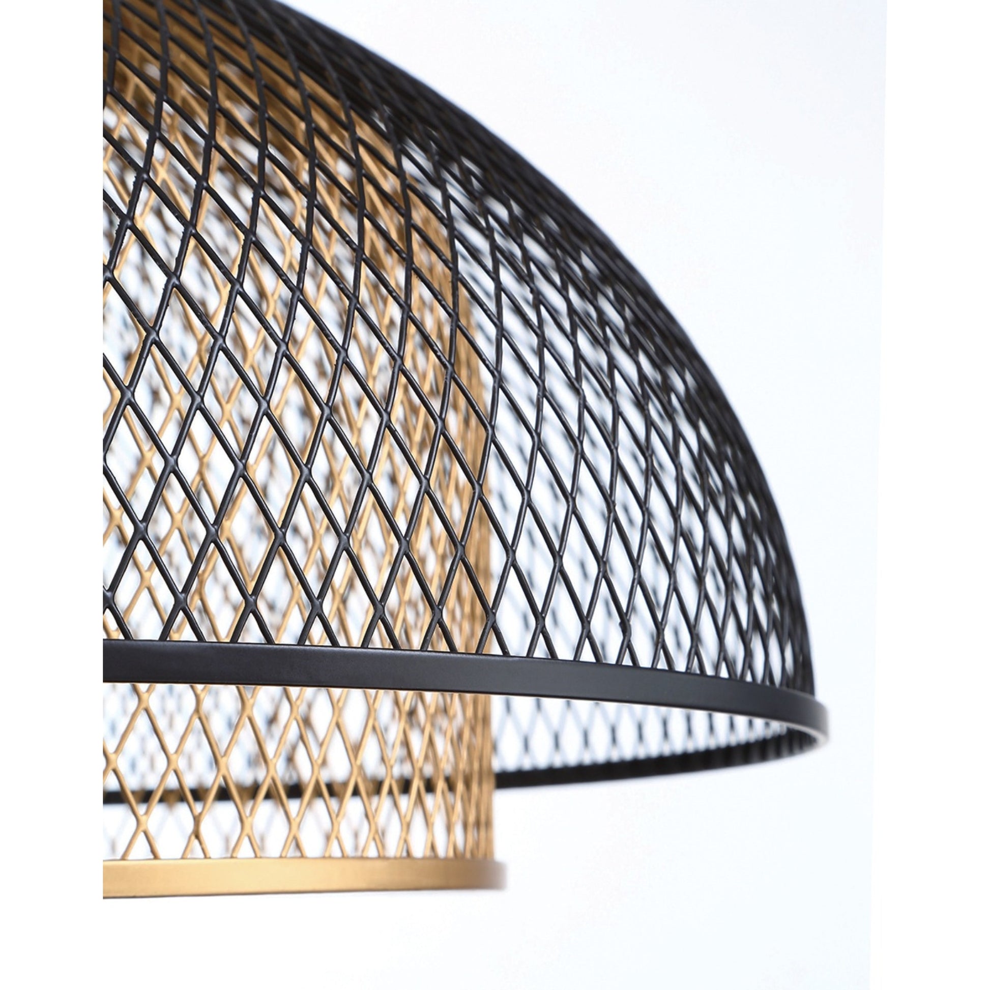 Kenmore 16" LED Pendant, Black & Gold Finish - Bees Lighting