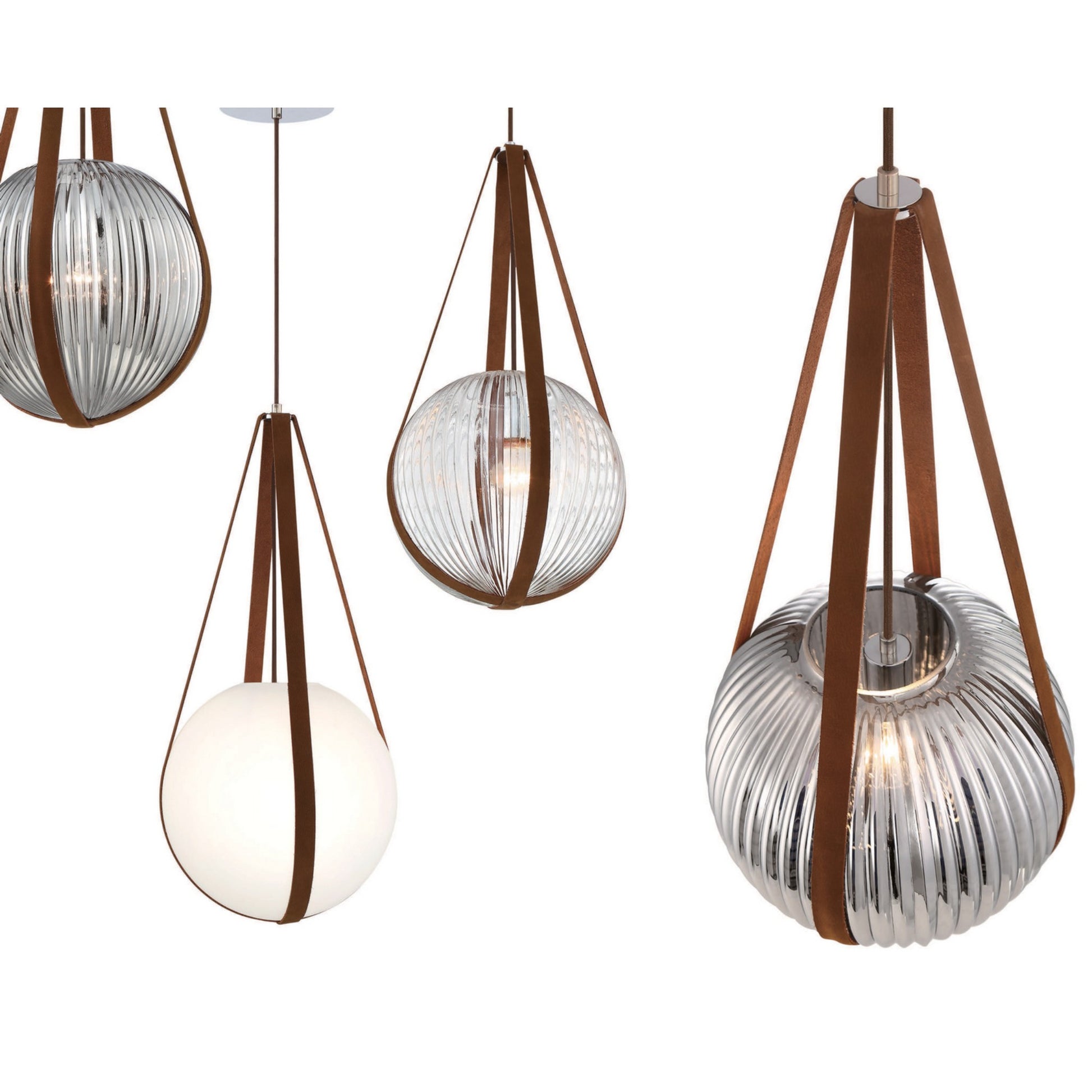 Rosemount 27" Pendant, Chrome Finish with White Glass - Bees Lighting