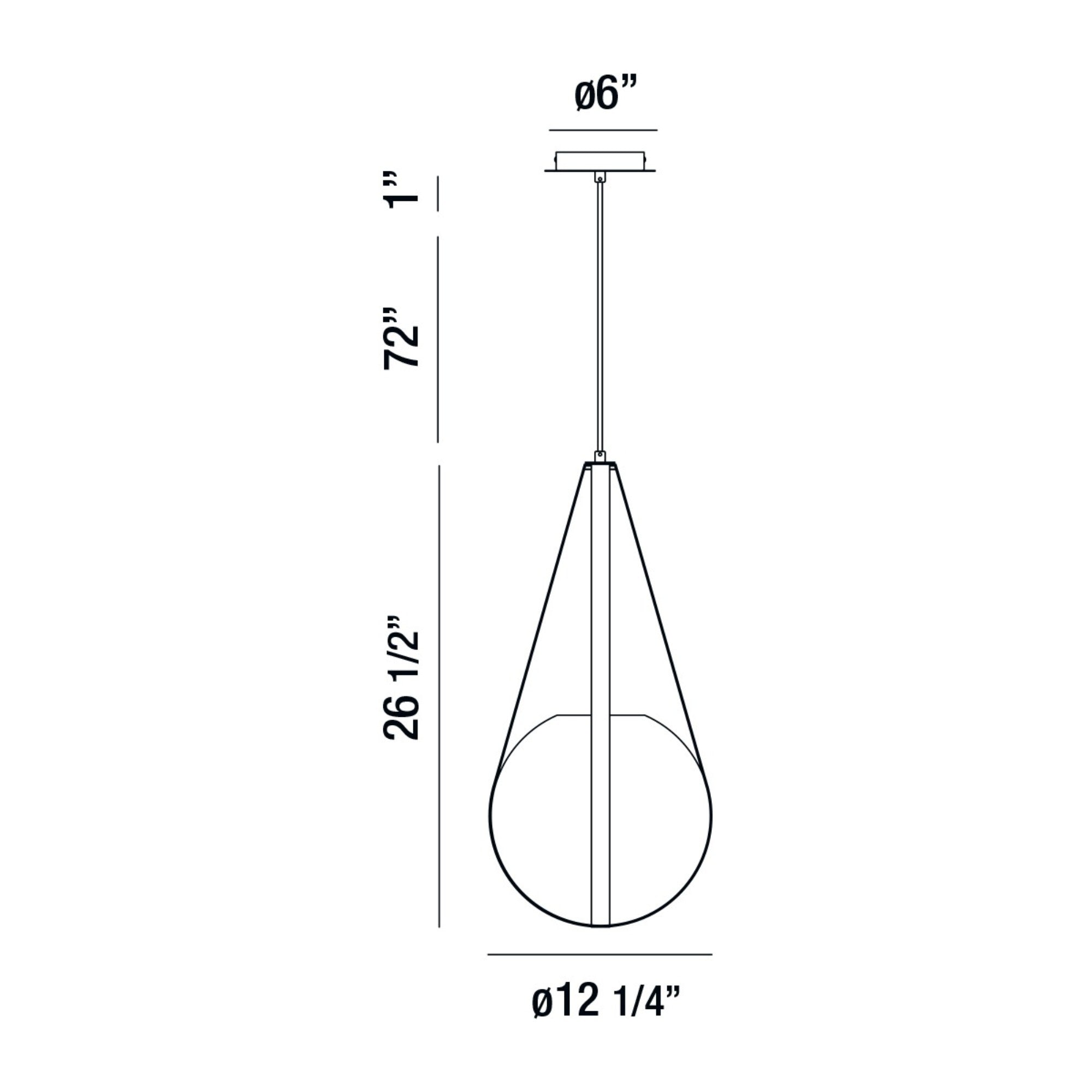 Rosemount 27" Pendant, Chrome Finish with White Glass - Bees Lighting