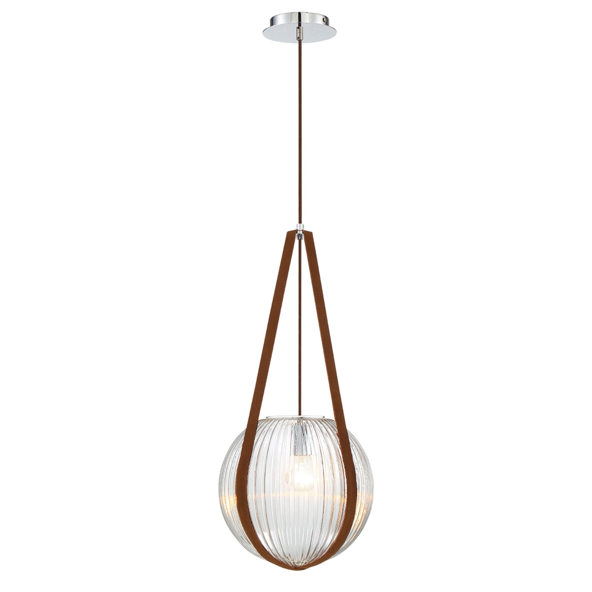 Rosemount 27" Pendant, Chrome Finish with Clear Glass - Bees Lighting