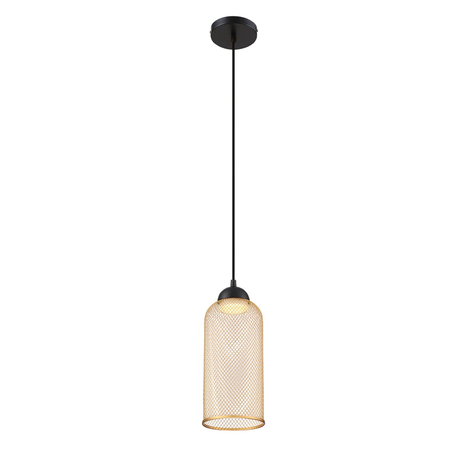 Kenmore 14" LED Mini Pendant, Gold Finish - Bees Lighting