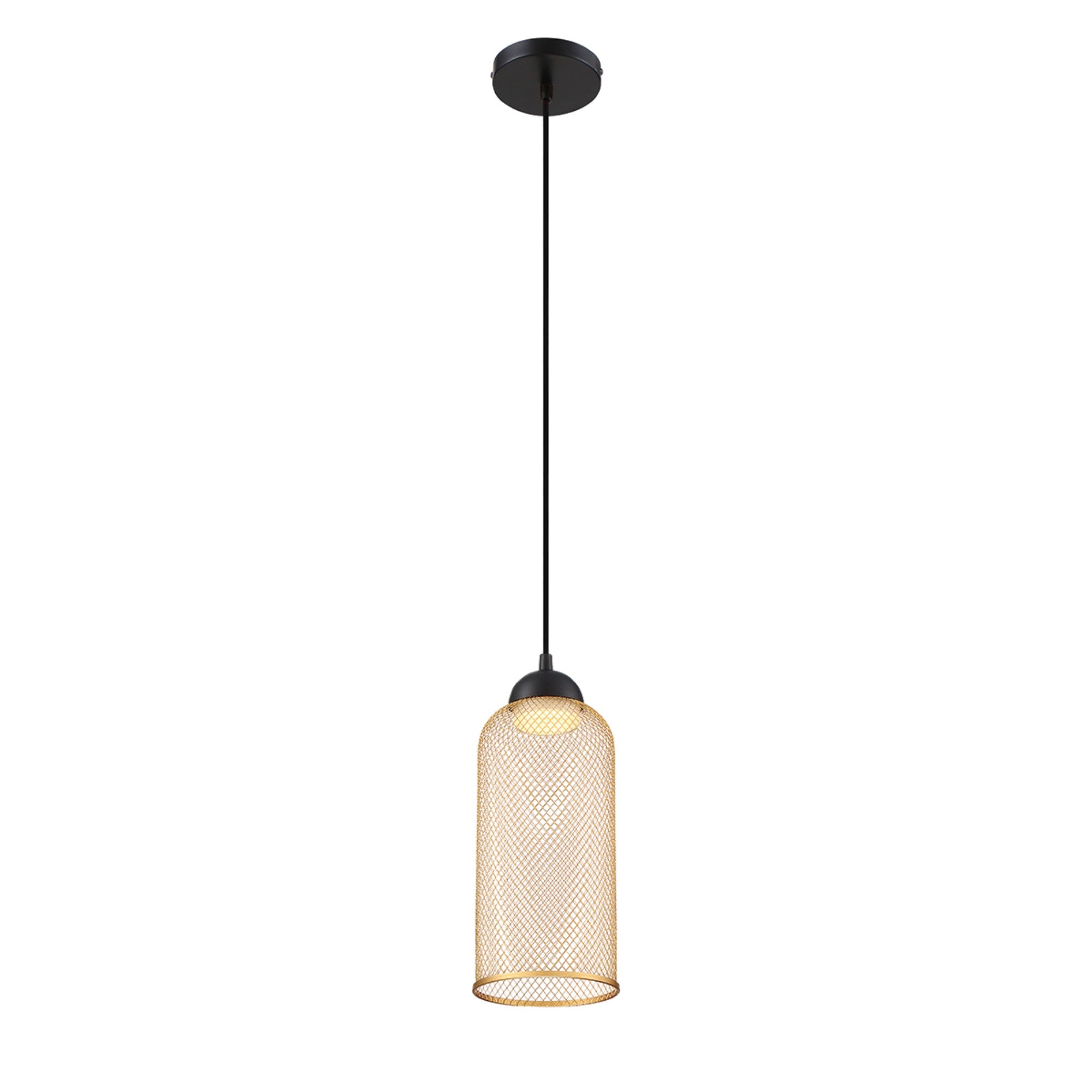 Kenmore 14" LED Mini Pendant, Gold Finish - Bees Lighting
