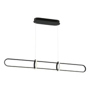 Berkley 3-Light 47" LED Linear Chandelier, Black Finish - Bees Lighting