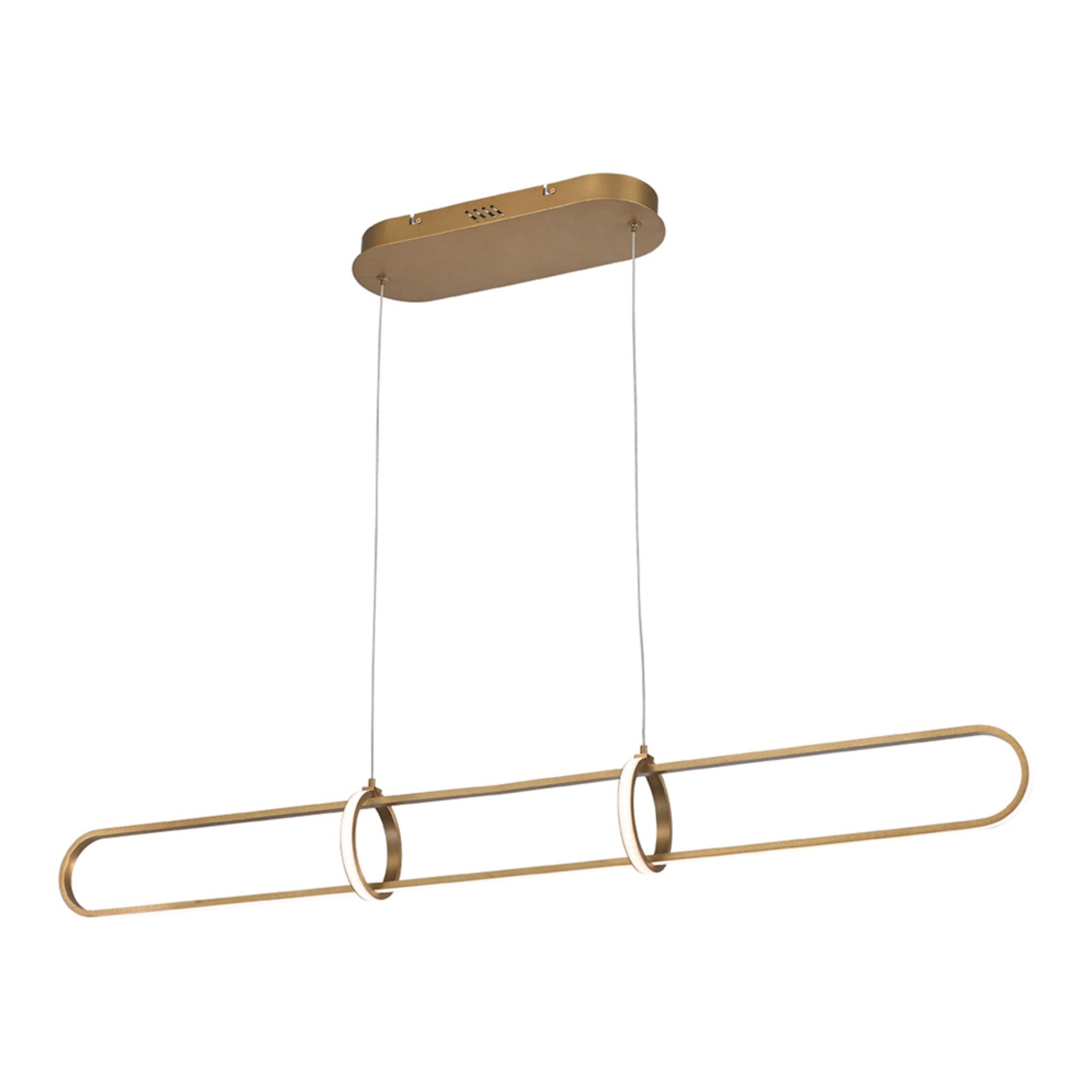 Berkley 3-Light 47" LED Linear Chandelier, Gold Finish